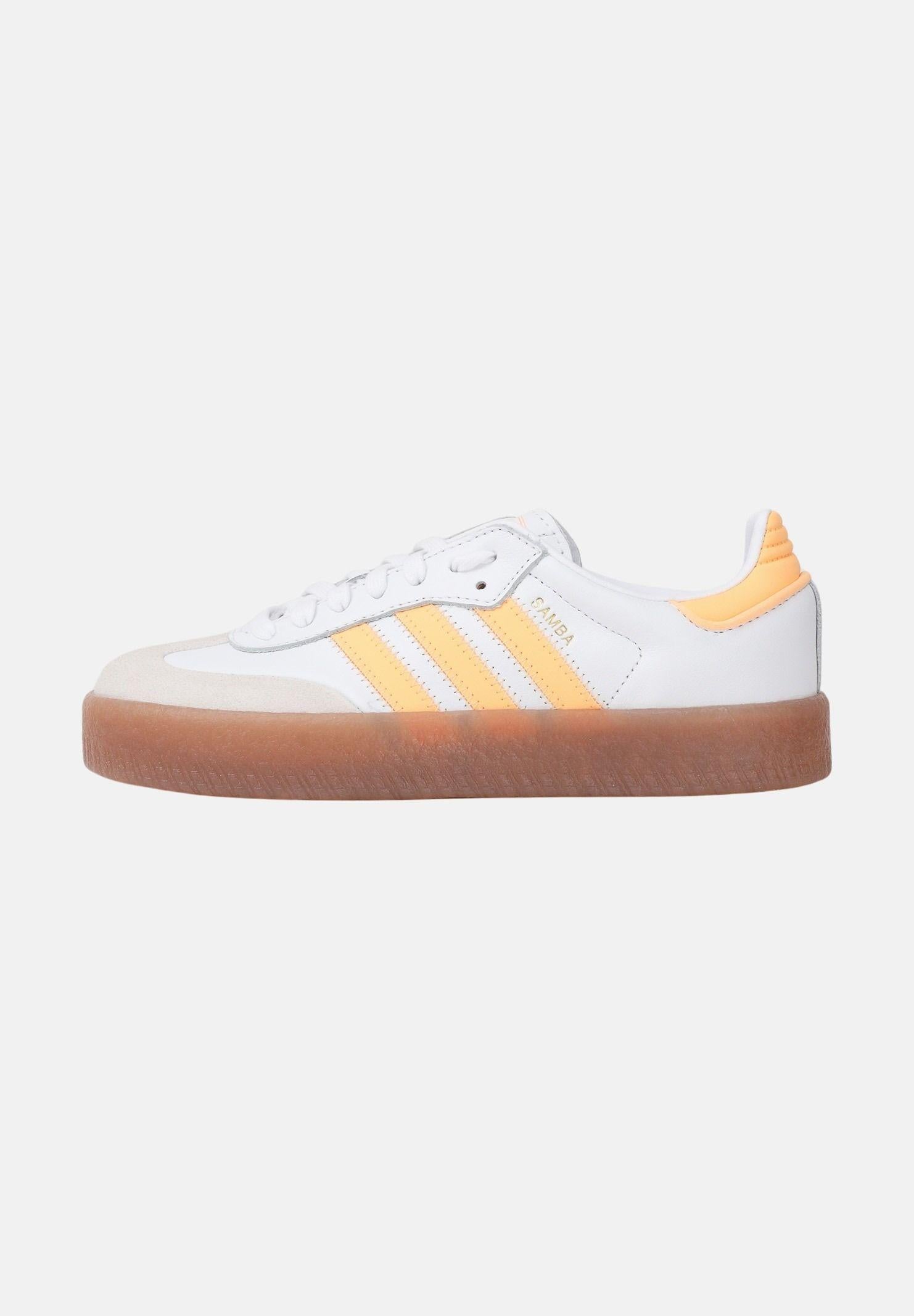 ADIDAS ORIGINALS Sneakers Sambae bianche e gialle da donna JP9533 . ADIDAS ORIGINALS
