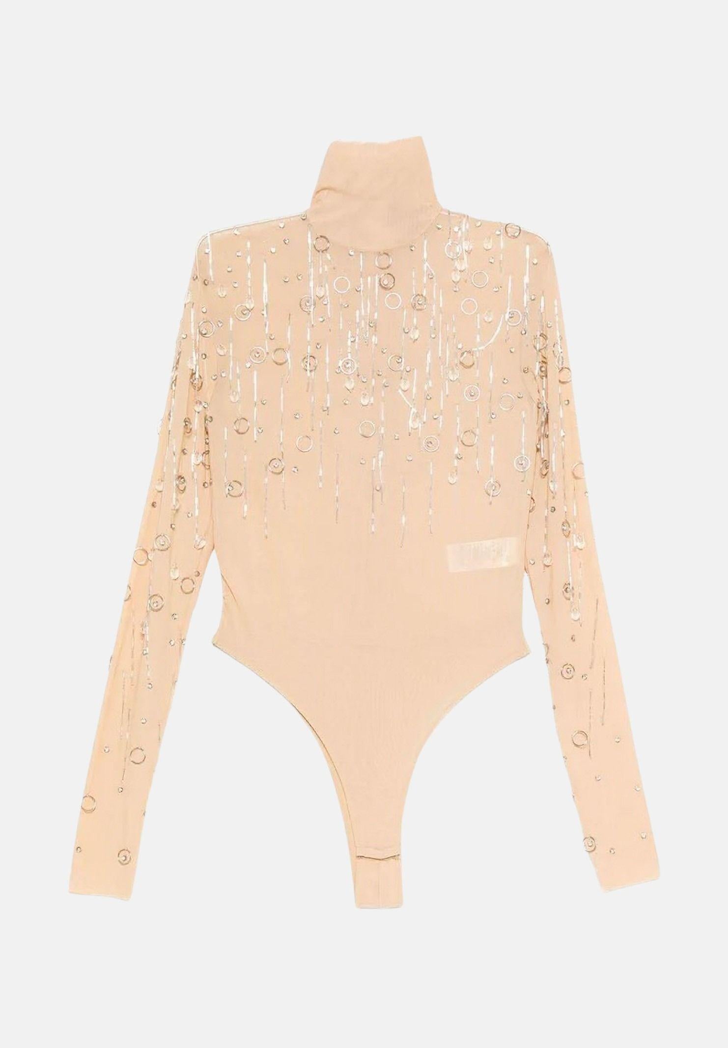 PATRIZIA PEPE Body nude da donna con dettagli gioiello 2M4513J354 B860 PATRIZIA PEPE