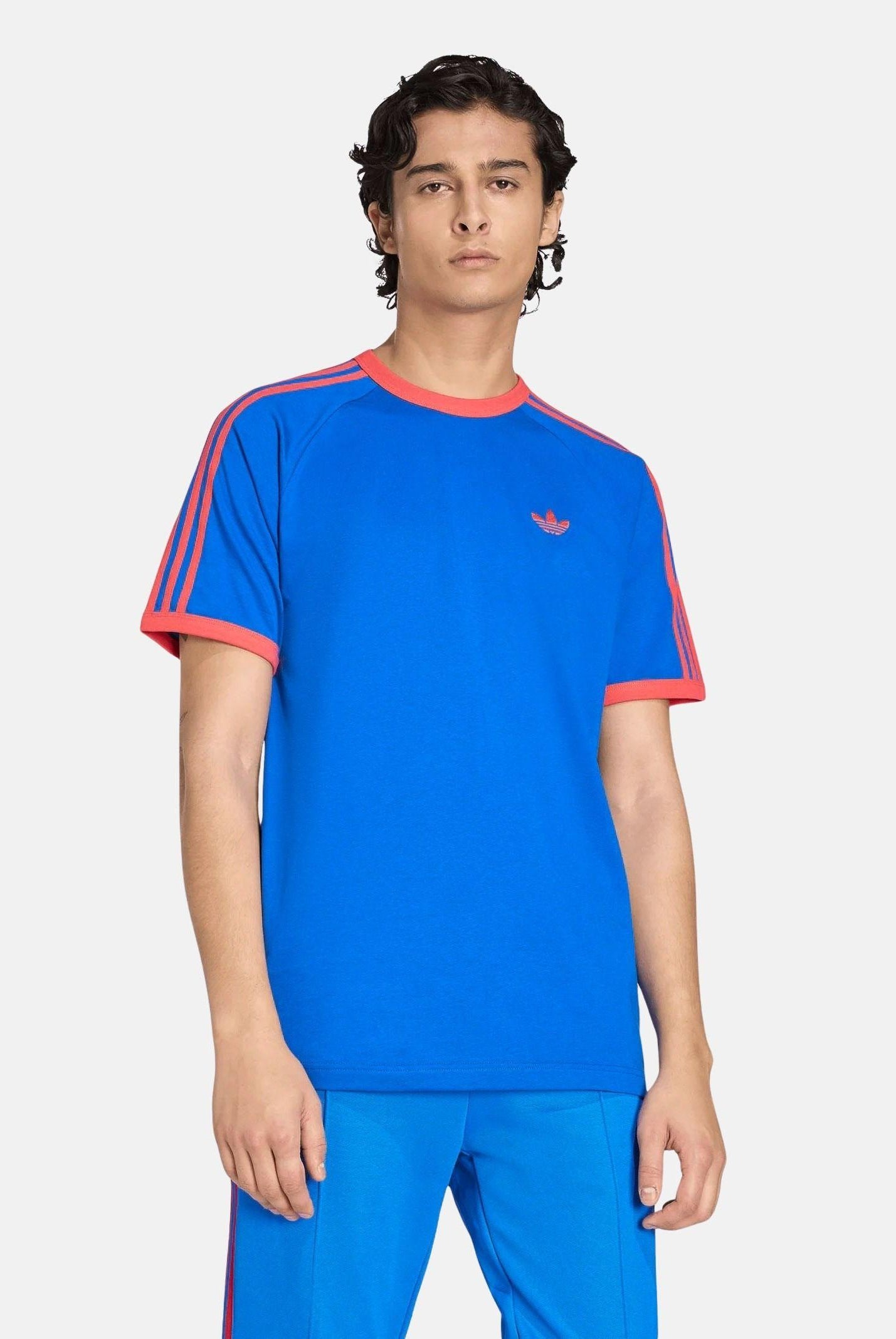 ADIDAS ORIGINALS T-shirt 3-Stripes Blue blu uomo. KE3531 . ADIDAS ORIGINALS