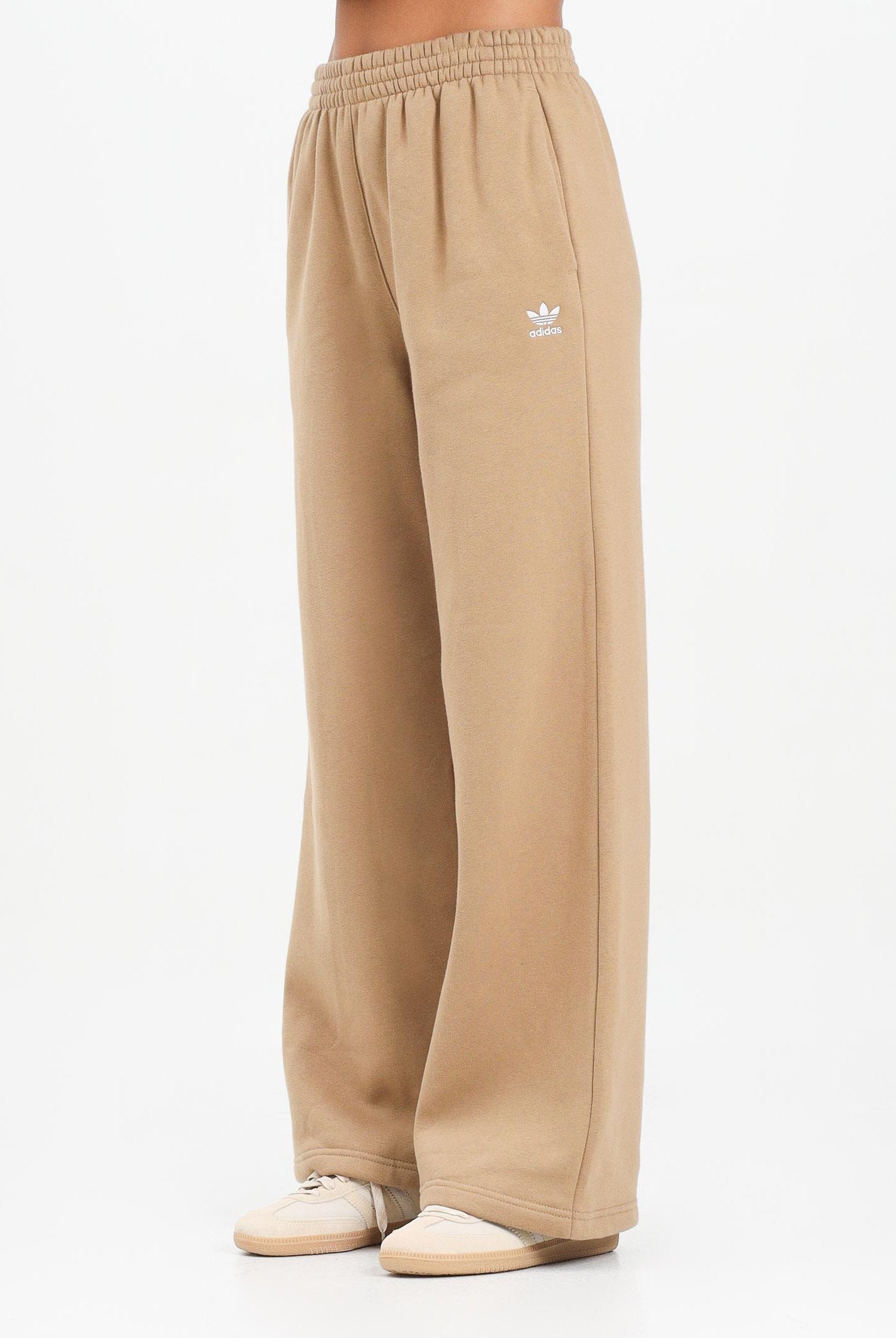 ADIDAS ORIGINALS Pantalone sportivo Essentials Wide Leg Fleece beige da donna JX7734 ADIDAS ORIGINALS