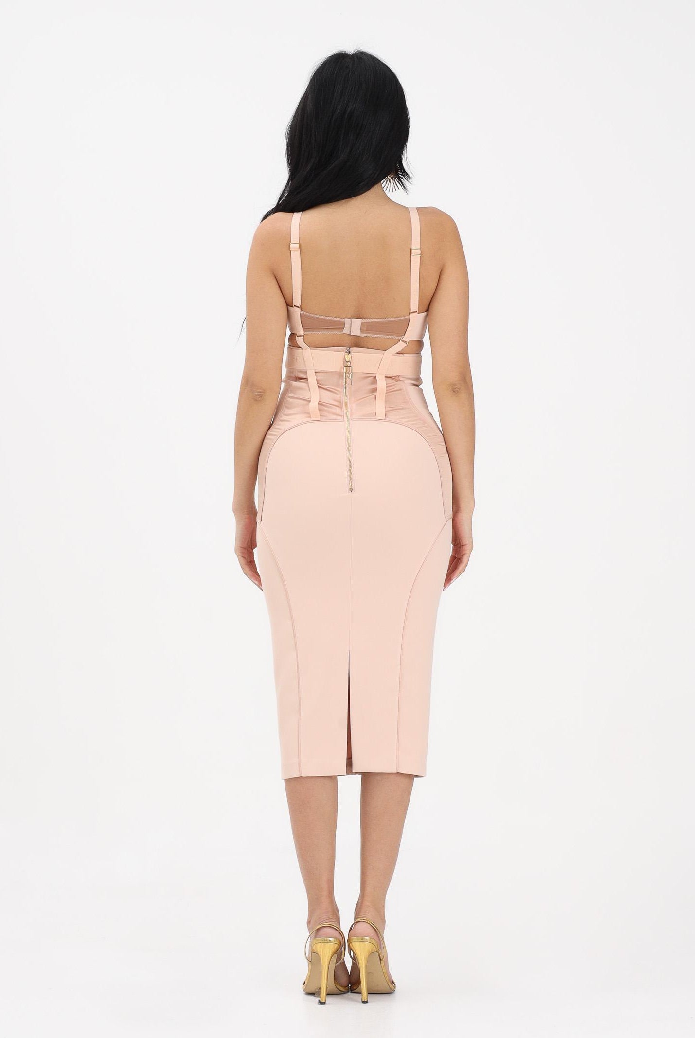 ELISABETTA FRANCHI Abito midi a tubino nude da donna AB88162E2 EA1 ELISABETTA FRANCHI