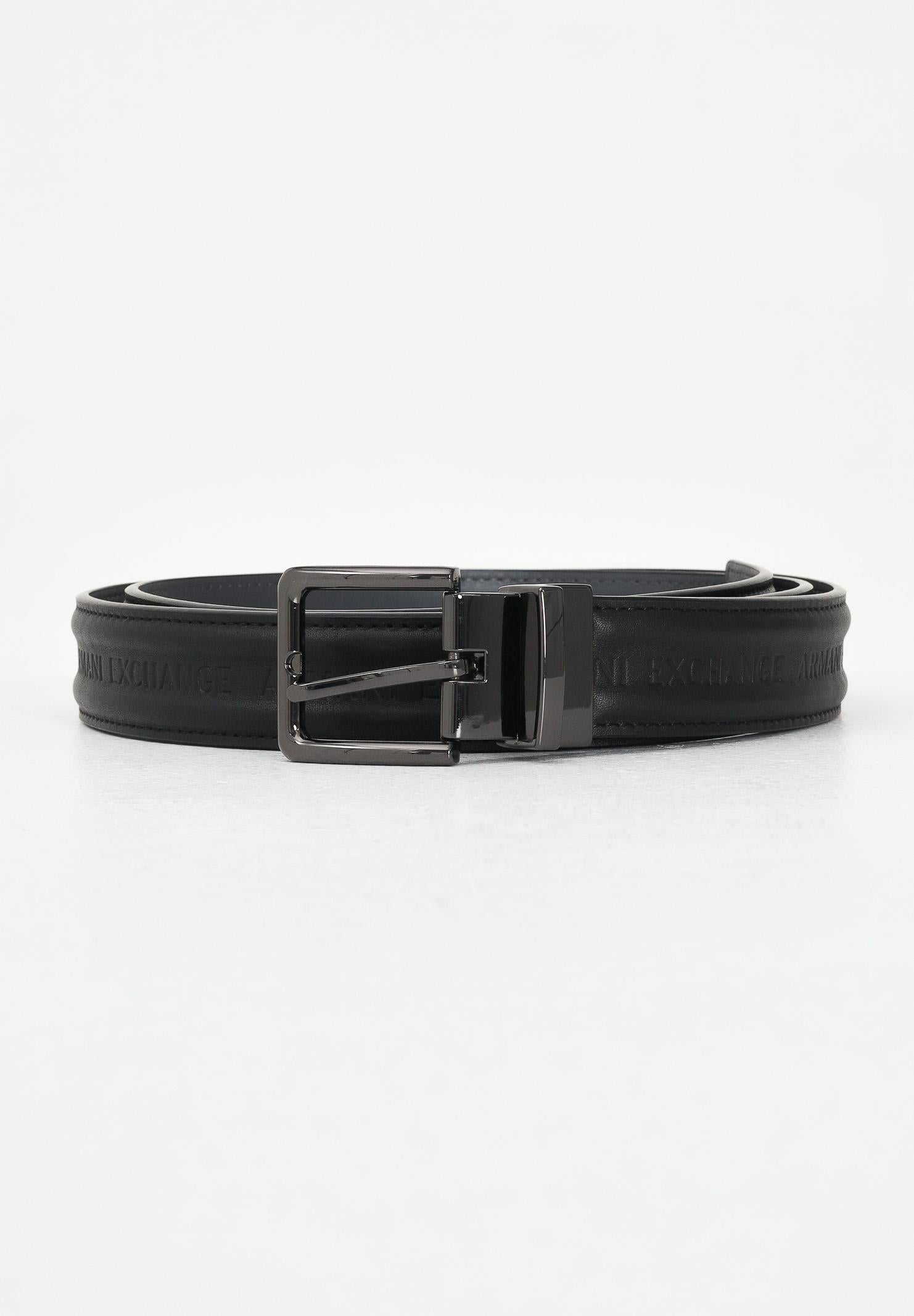 ARMANI EXCHANGE Cintura reversibile nera e grigia da uomo XM001932AF19019 MC225 ARMANI EXCHANGE