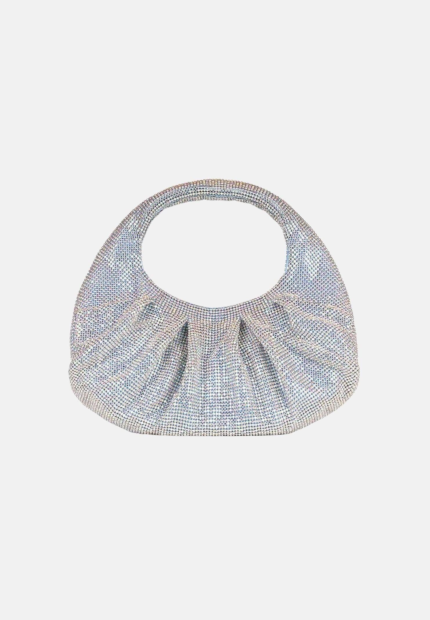 TWENTY FOURHAITCH Borsa a mano argento e polvere da donna con strass LB1006262P PO TWENTY FOURHAITCH