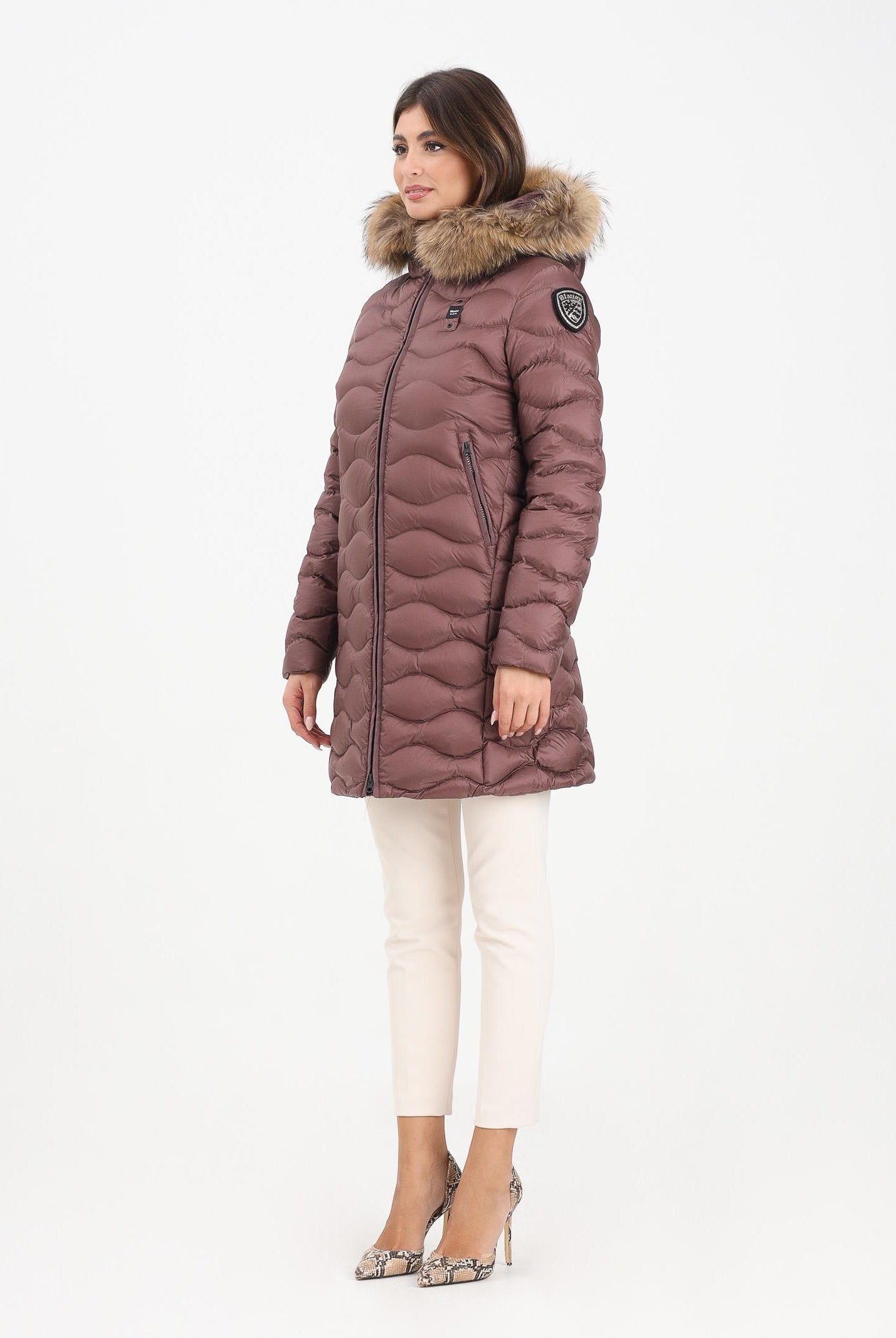 BLAUER Piumino lungo LYNEL bordeaux da donna 25WBLDK03527-006047 50ALT BLAUER