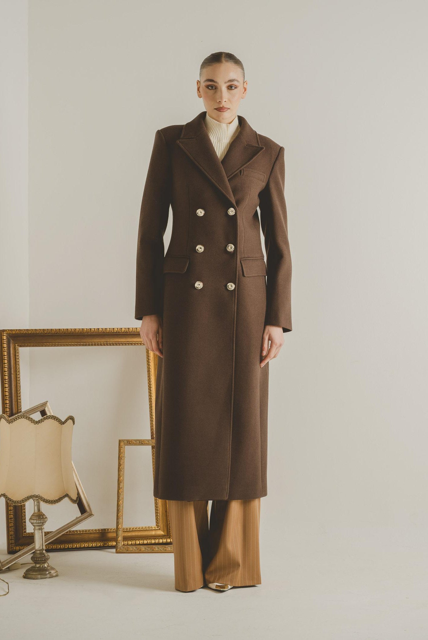 SANTAS Cappotto lungo ÉCLIPSE marrone da donna PV2623 MA SANTAS