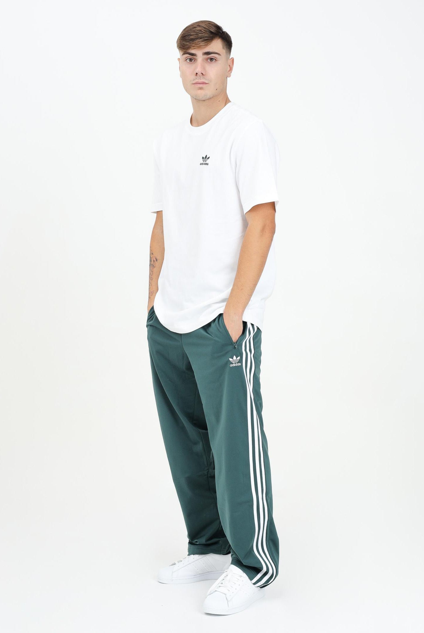 ADIDAS ORIGINALS Pantalone sportivo Adicolor Classics Firebird verde da uomo IY9899 ADIDAS ORIGINALS