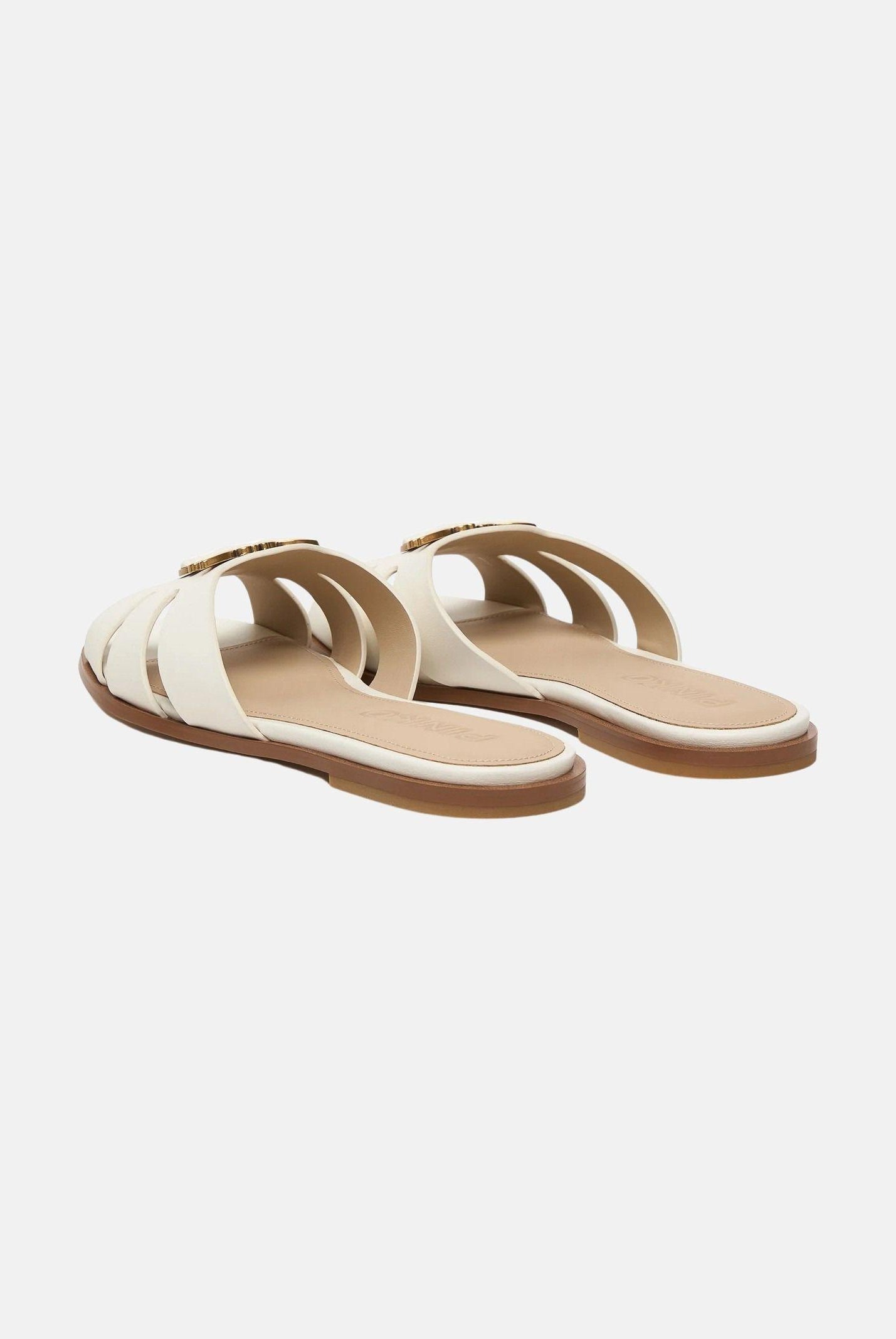 PINKO Ciabatte panna da donna con logo Love Birds SD0463P001Z12 Z12 PINKO