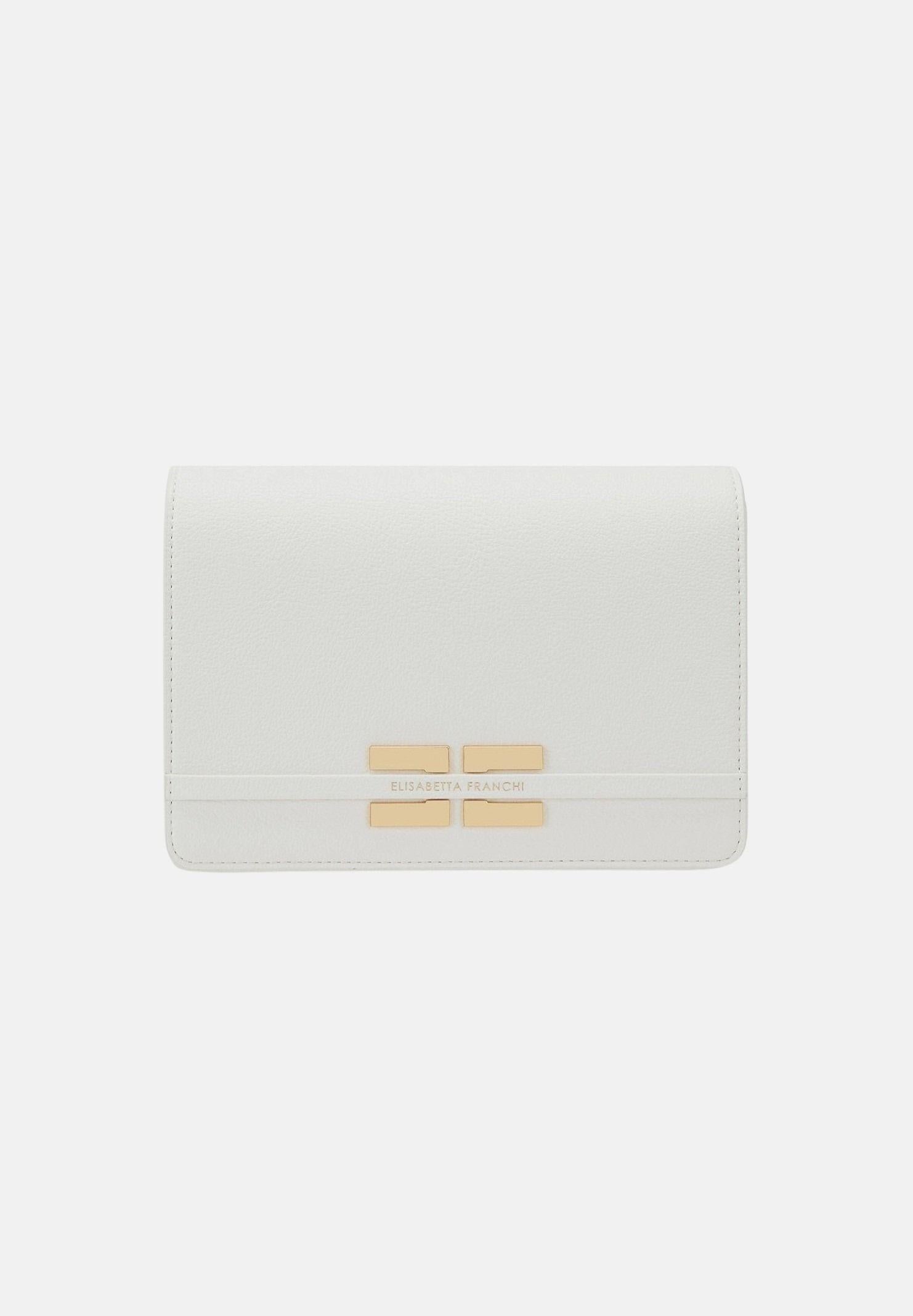 ELISABETTA FRANCHI Pochette burro da donna con logo BS39A61E2 193 ELISABETTA FRANCHI
