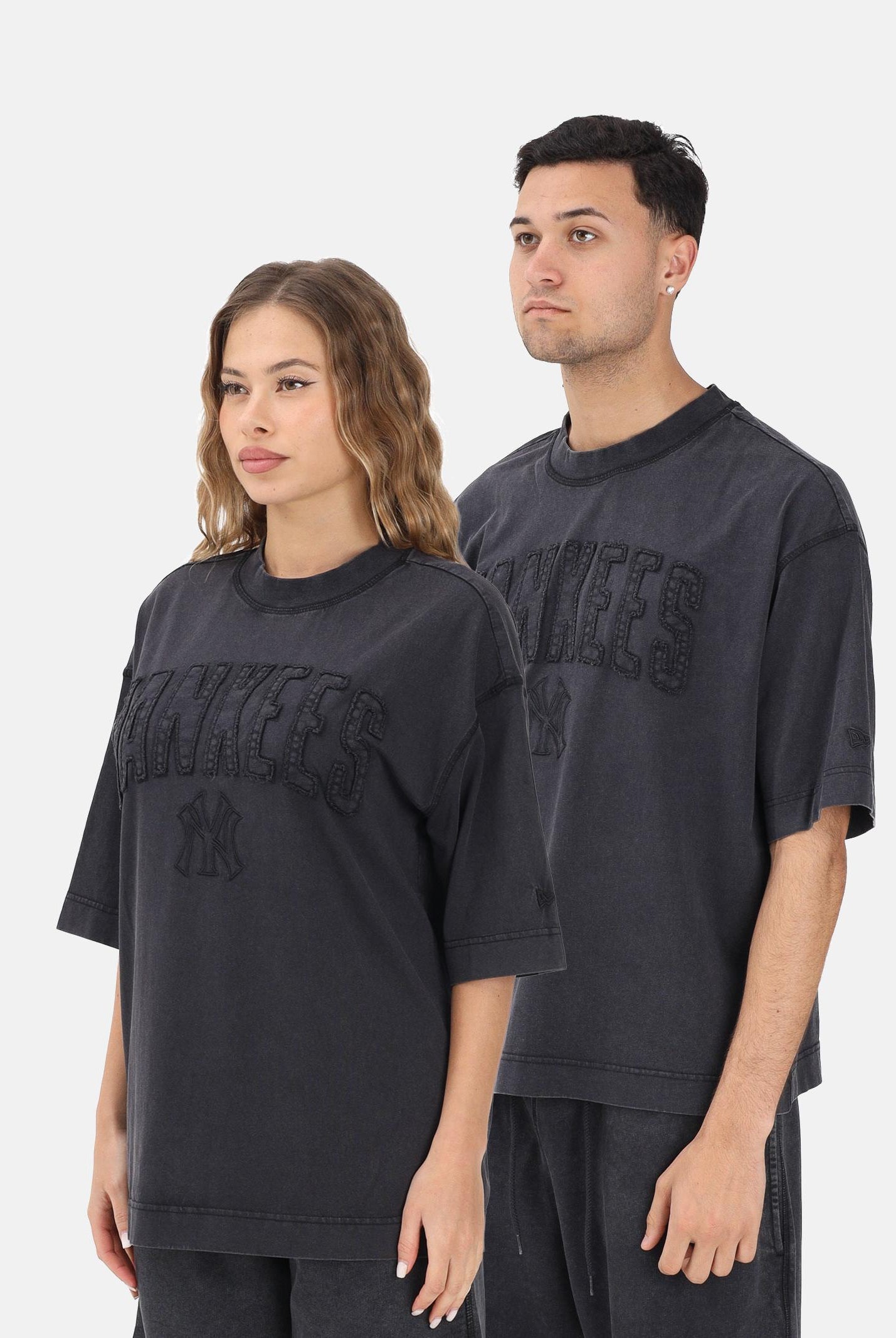 NEW ERA T-shirt a manica corta New York Yankees MLB Washed nera per uomo e donna 60771645 . NEW ERA