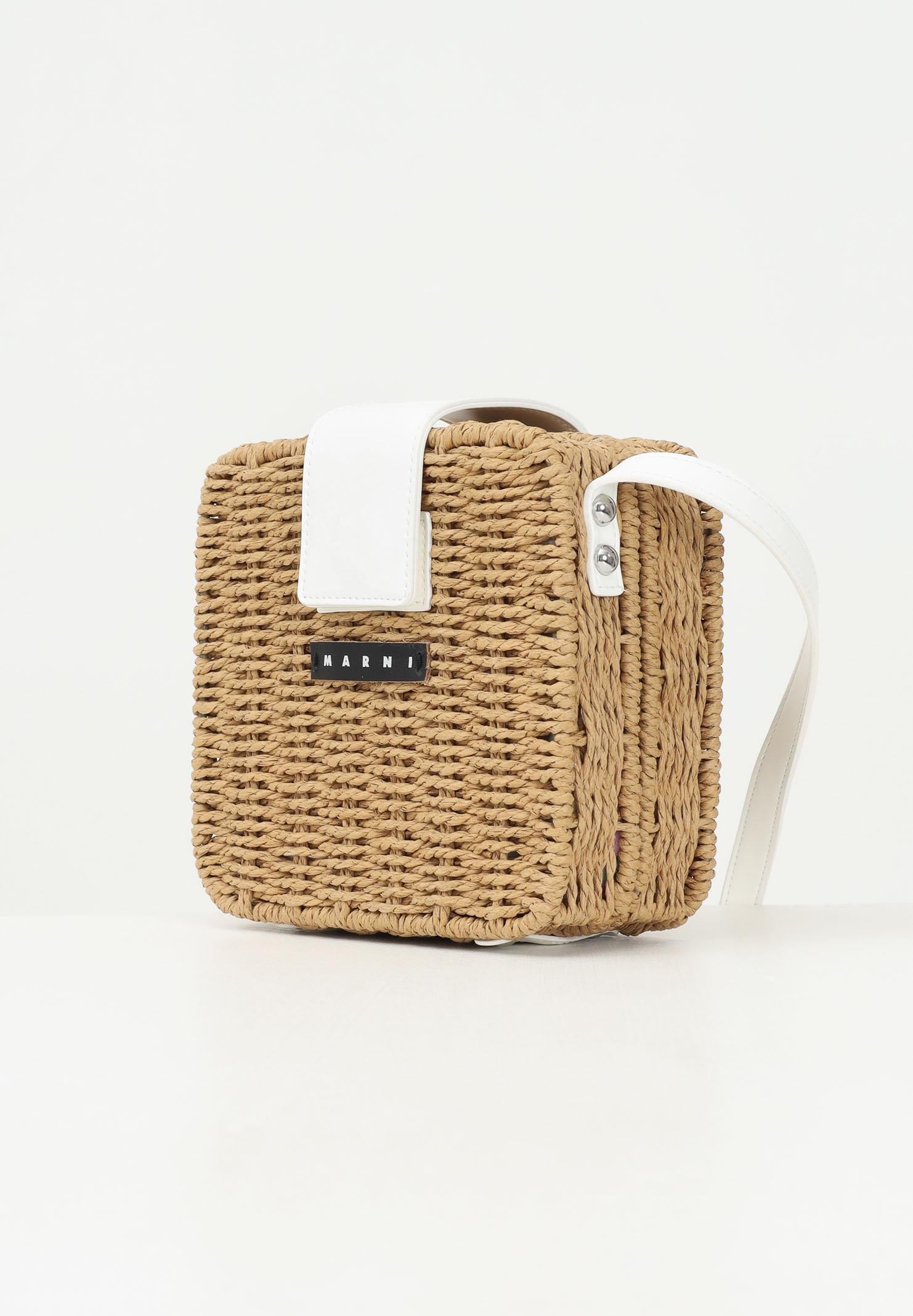 MARNI Borsa a tracolla Pic-Nic in tessuto effetto rafia da donna M01474M00UY 0M704 MARNI