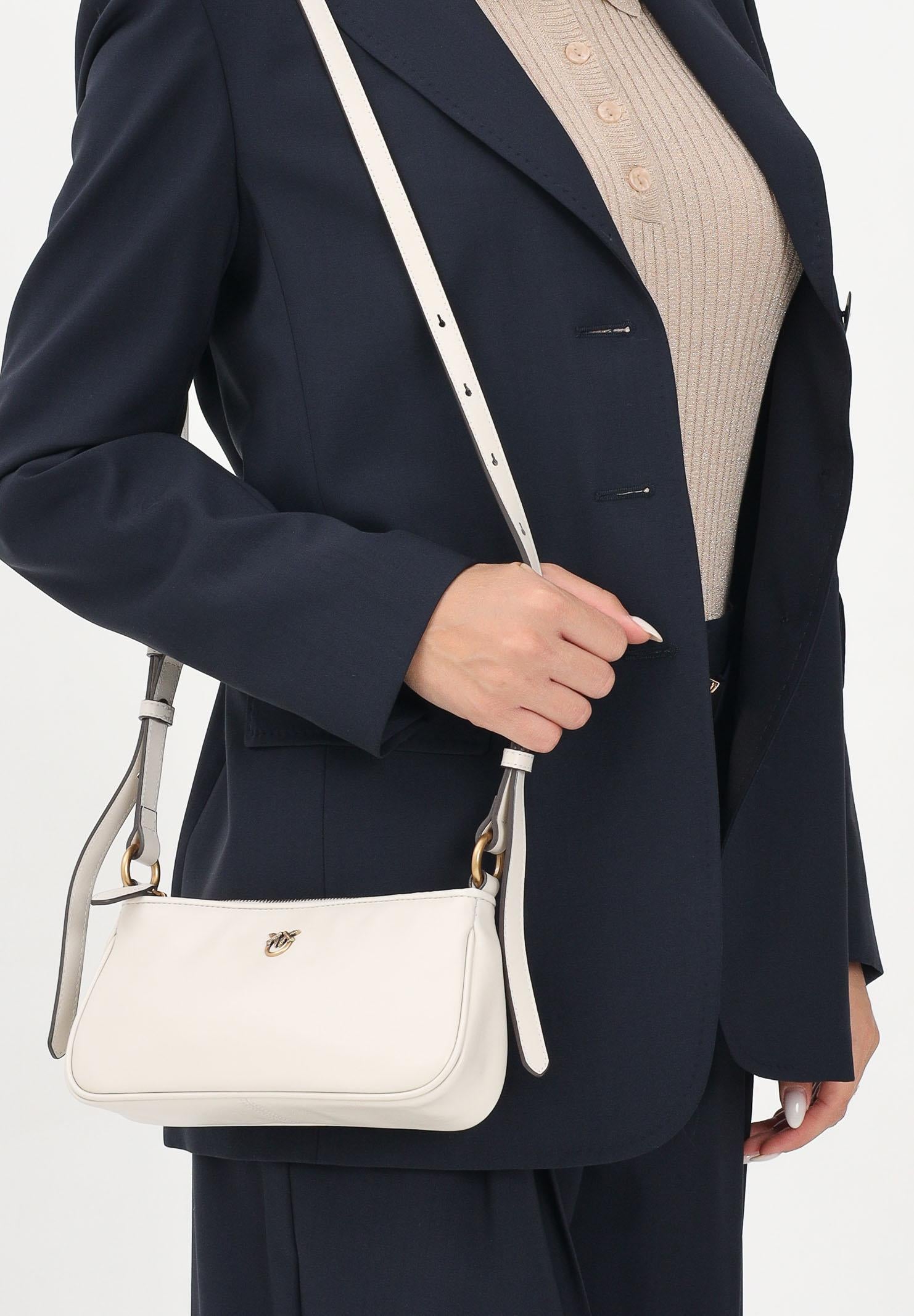 PINKO Borsa a spalla MINI HALF MOON panna da donna 105069A0QO Z14Q PINKO