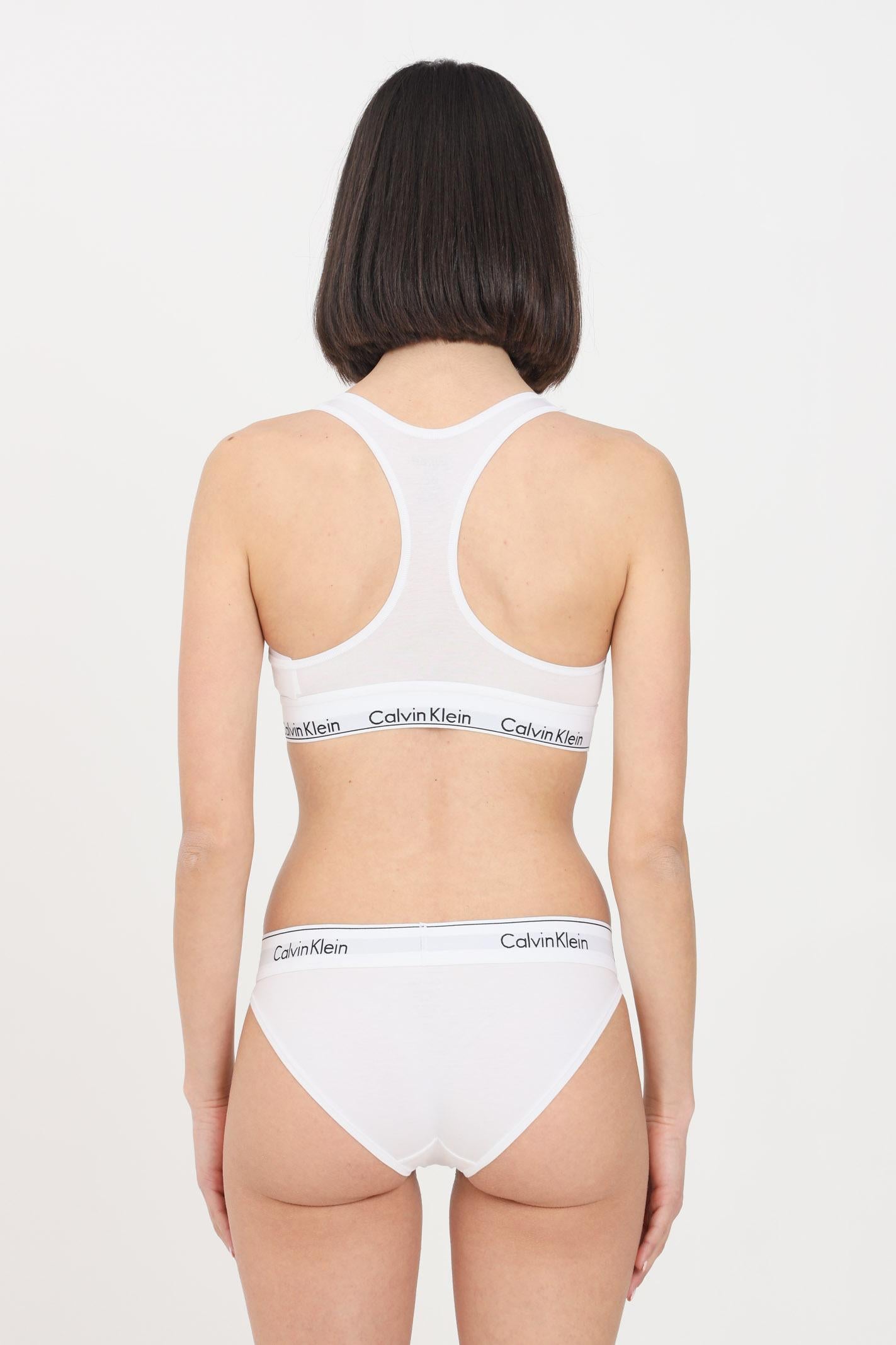 CALVIN KLEIN Slip bianco da donna con fascia elastica logata 0000F3787E 100 CALVIN KLEIN