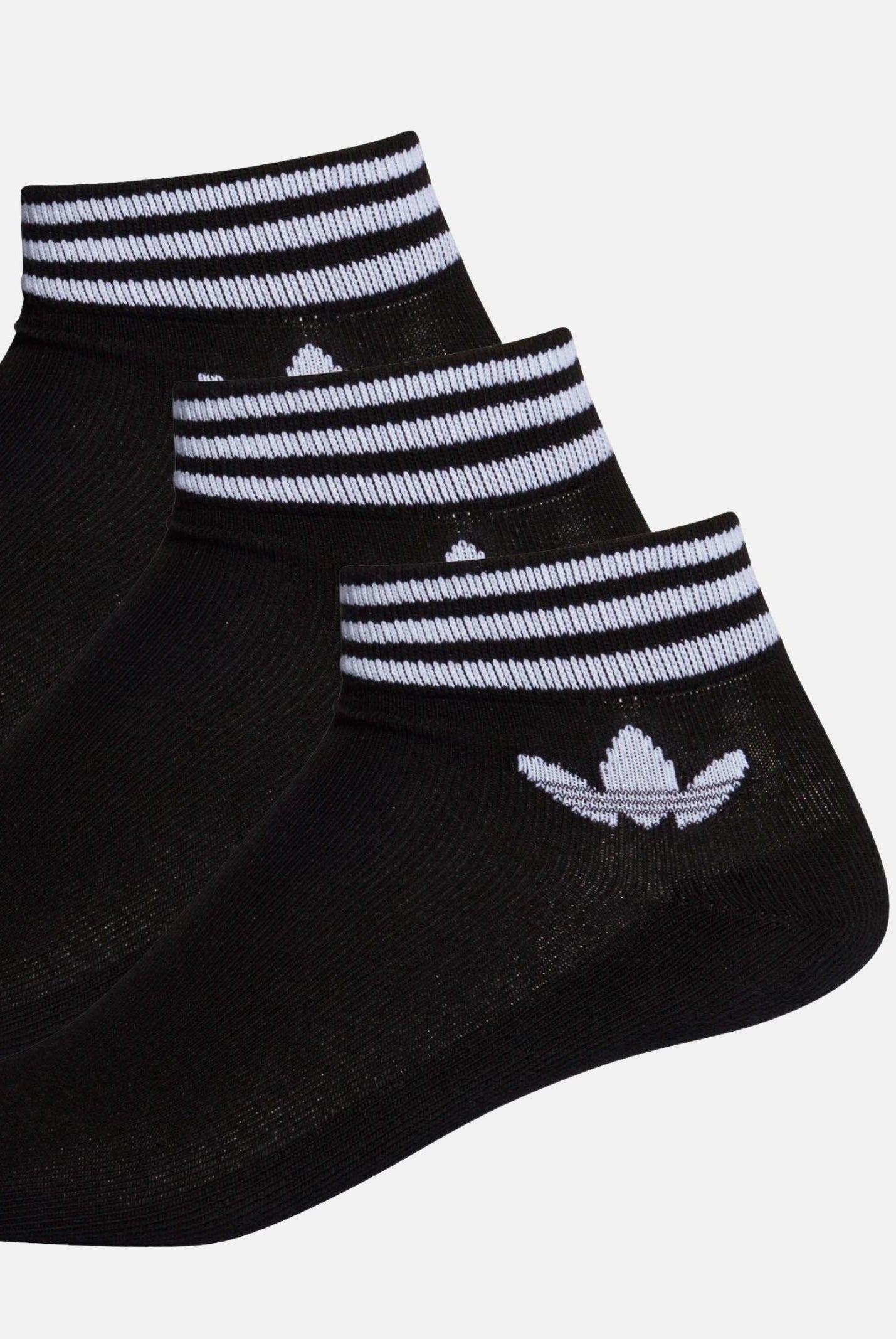 ADIDAS ORIGINALS Calzini (3 paia) Trefoil neri per uomo e donna EE1151 . ADIDAS ORIGINALS