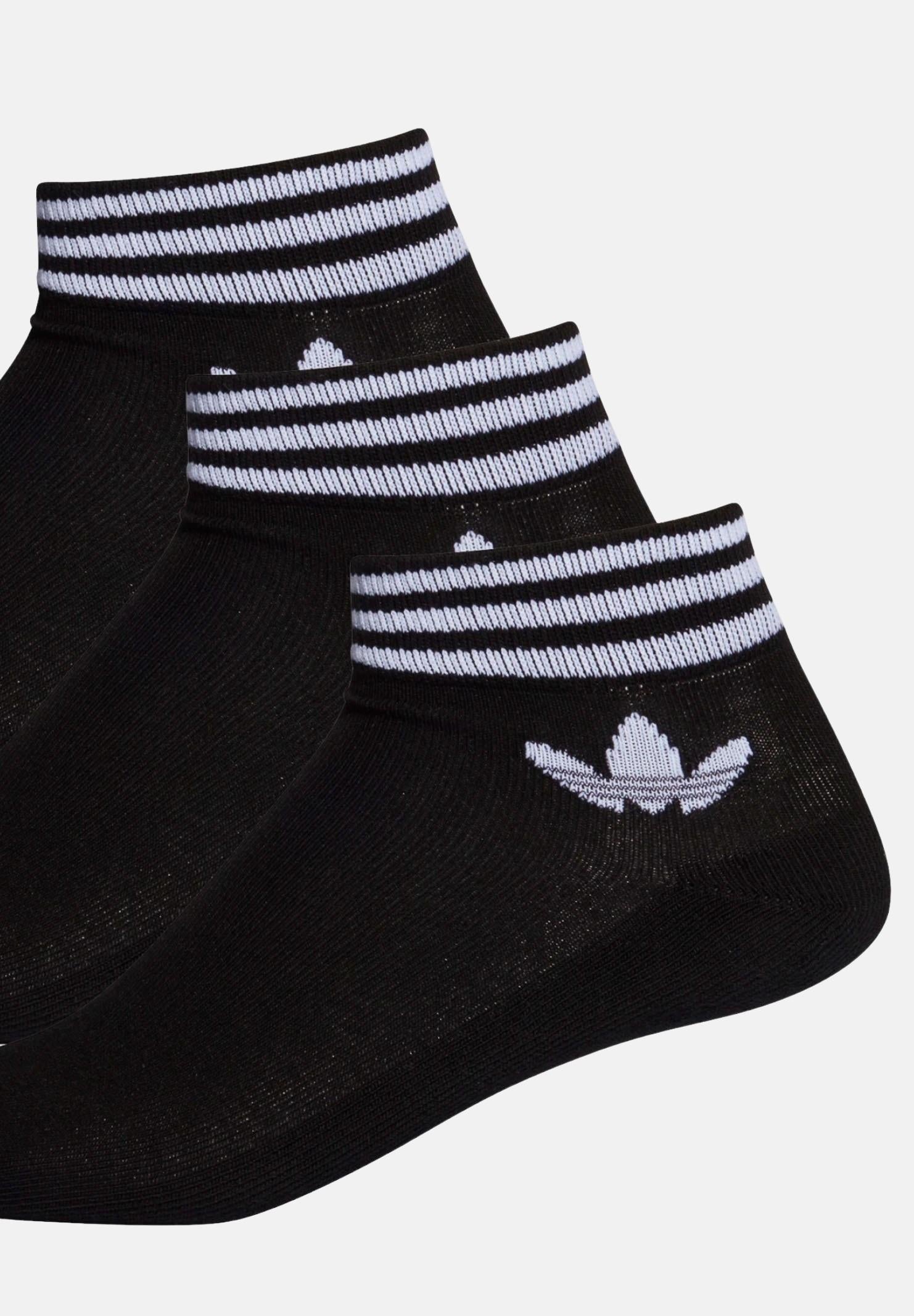 ADIDAS ORIGINALS Calzini (3 paia) Trefoil neri per uomo e donna EE1151 . ADIDAS ORIGINALS