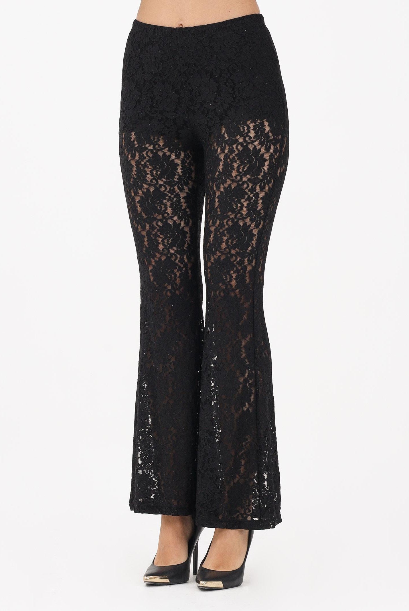 VICOLO Leggings nero da donna in pizzo TF1647 NE VICOLO