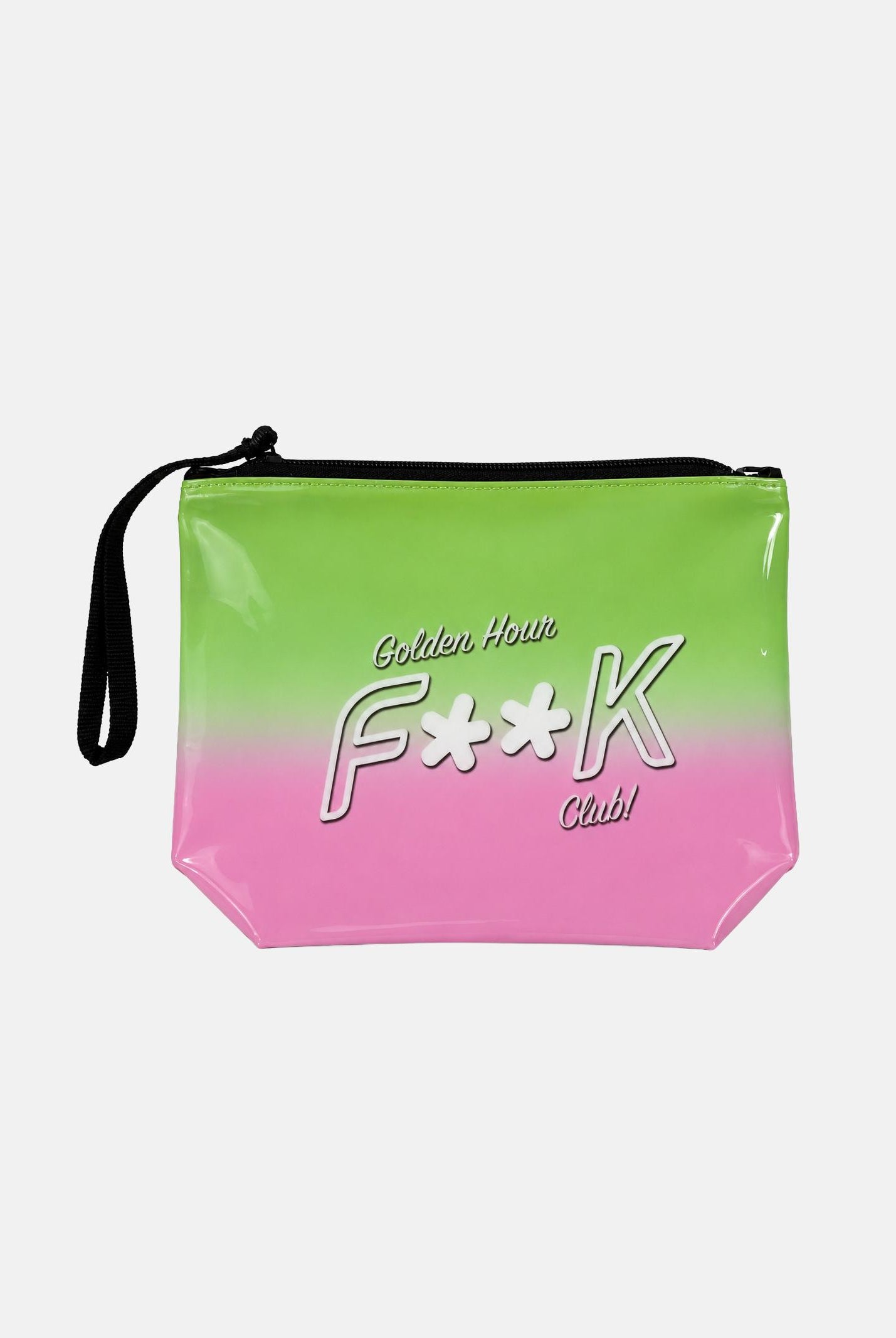 F**K pochette a mano Golden Hour verde e rosa donna. POCHETTE-FK VERO F**K