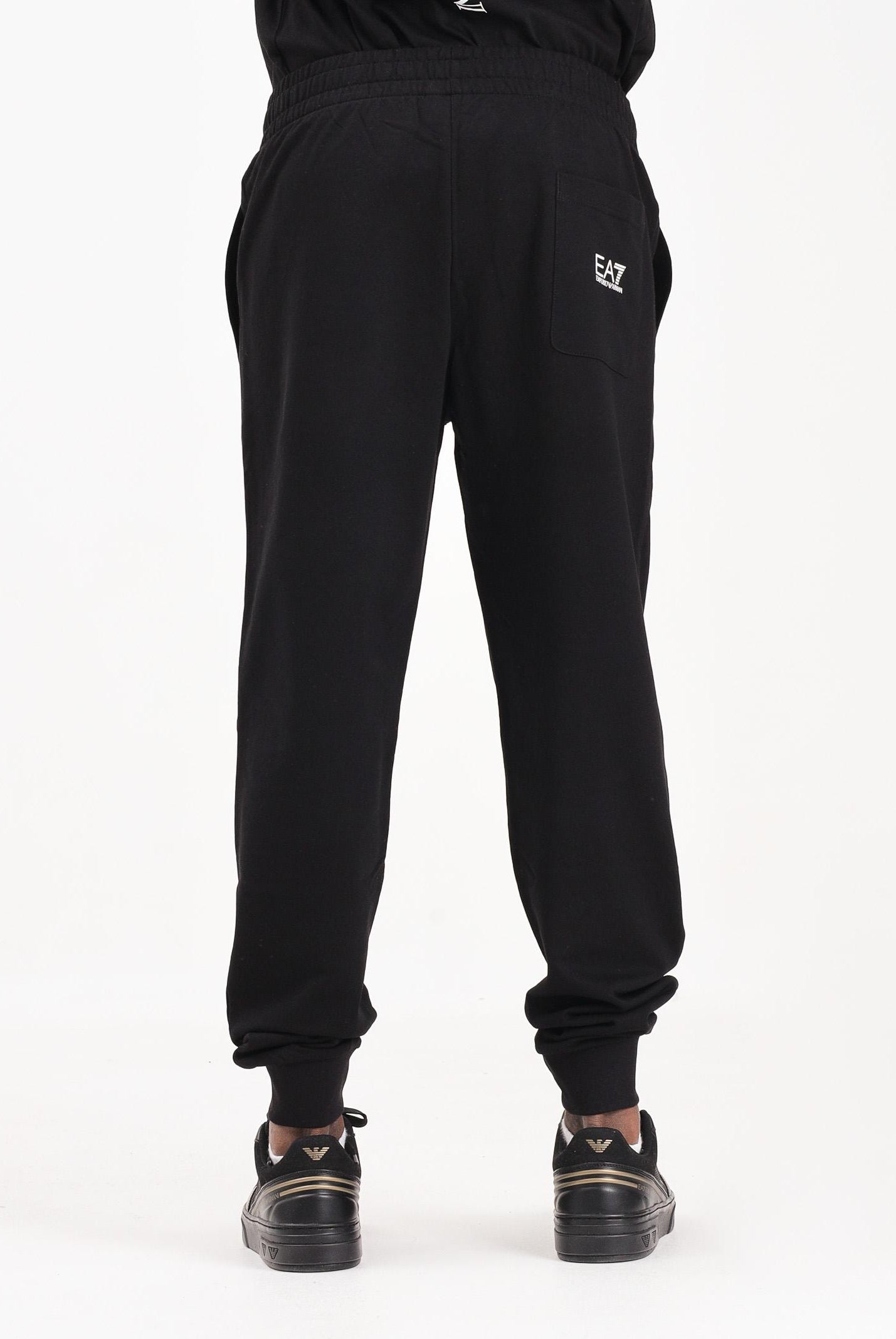 EA7 Pantalone sportivo nero da uomo con stampa logo 7M000571AF13512 MC001 EA7