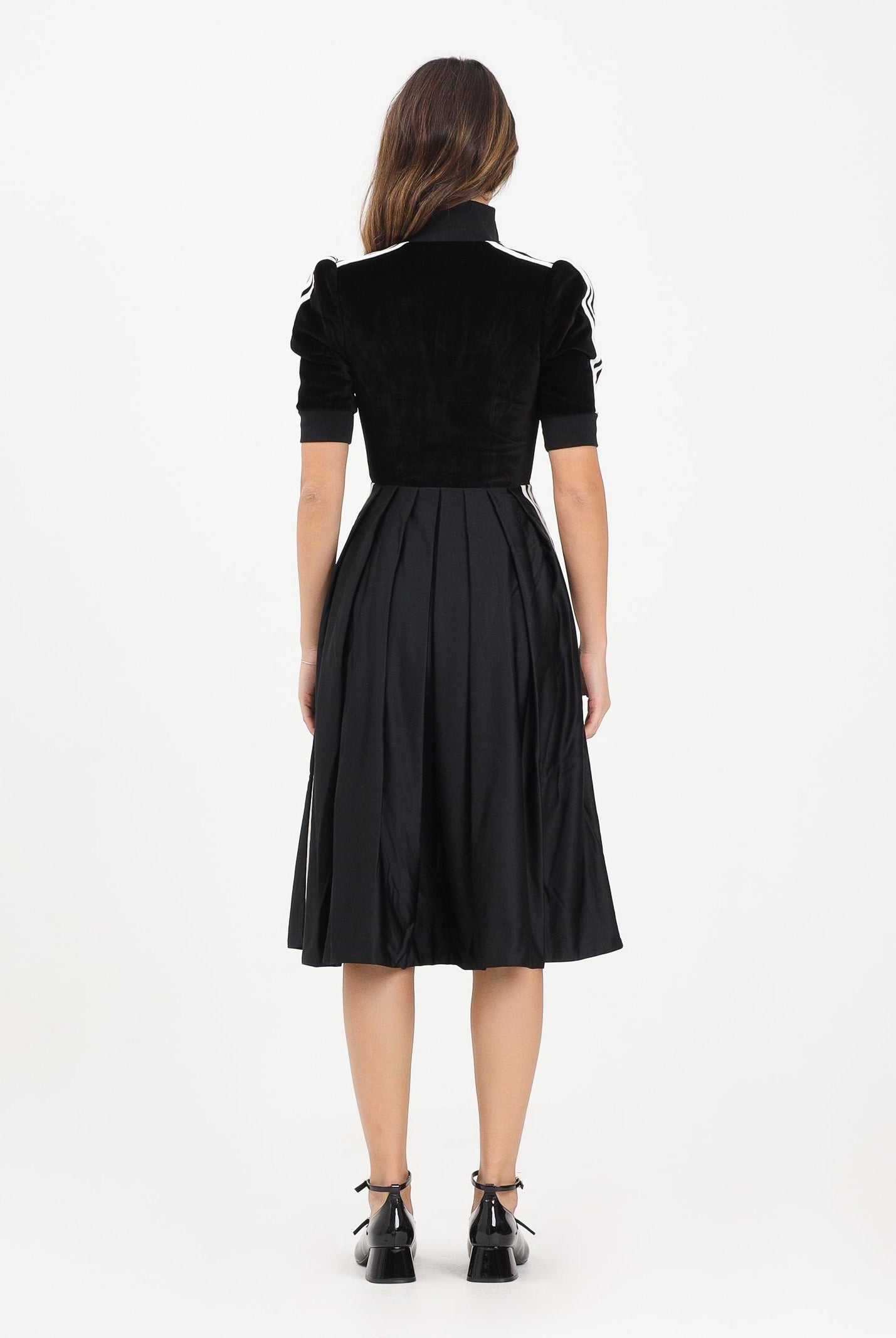 ADIDAS ORIGINALS Abito midi DIRNDL nero da donna KF2302 . ADIDAS ORIGINALS