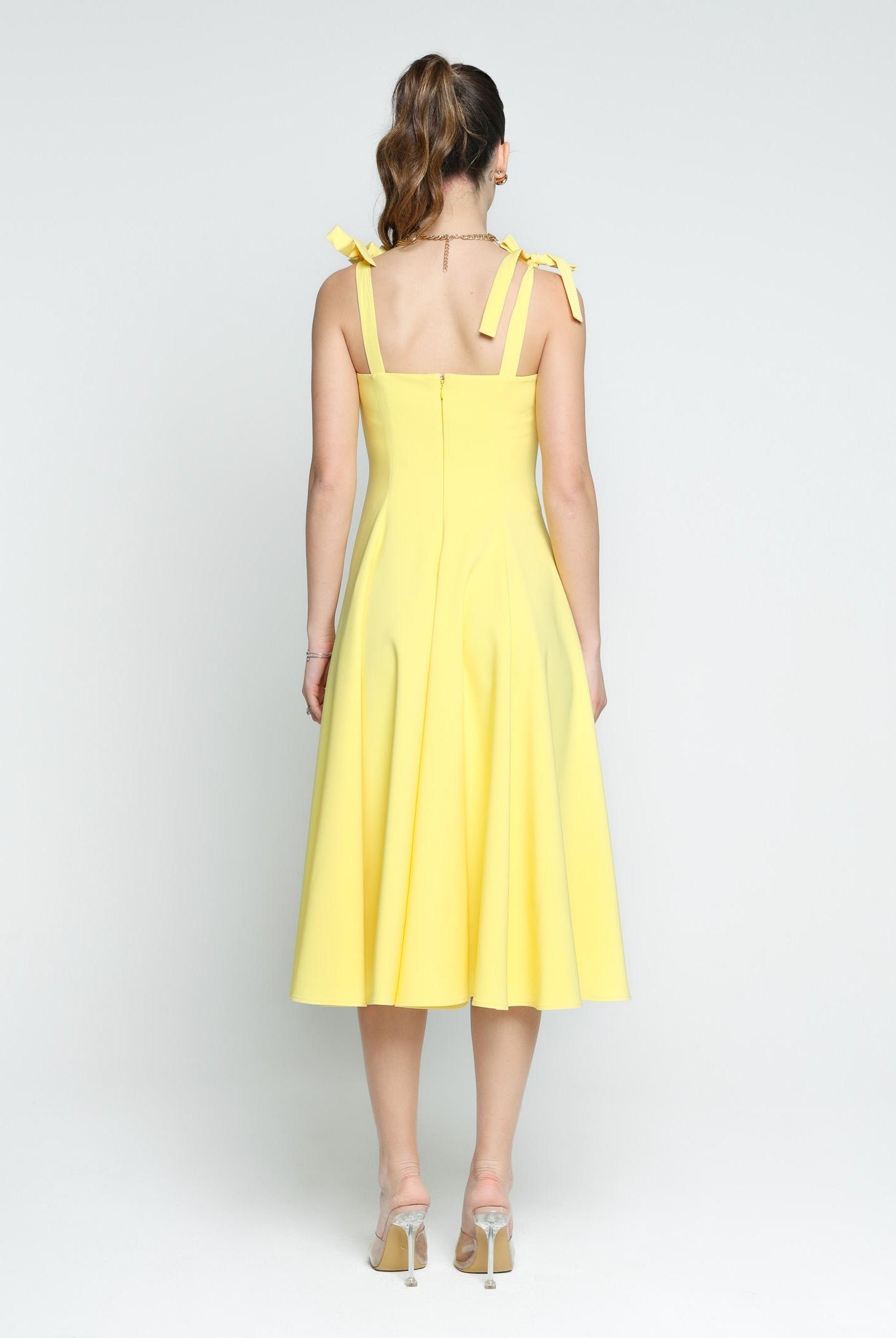 SANTAS Abito midi MEDELEINE giallo da donna PV2508 GIALLO SANTAS