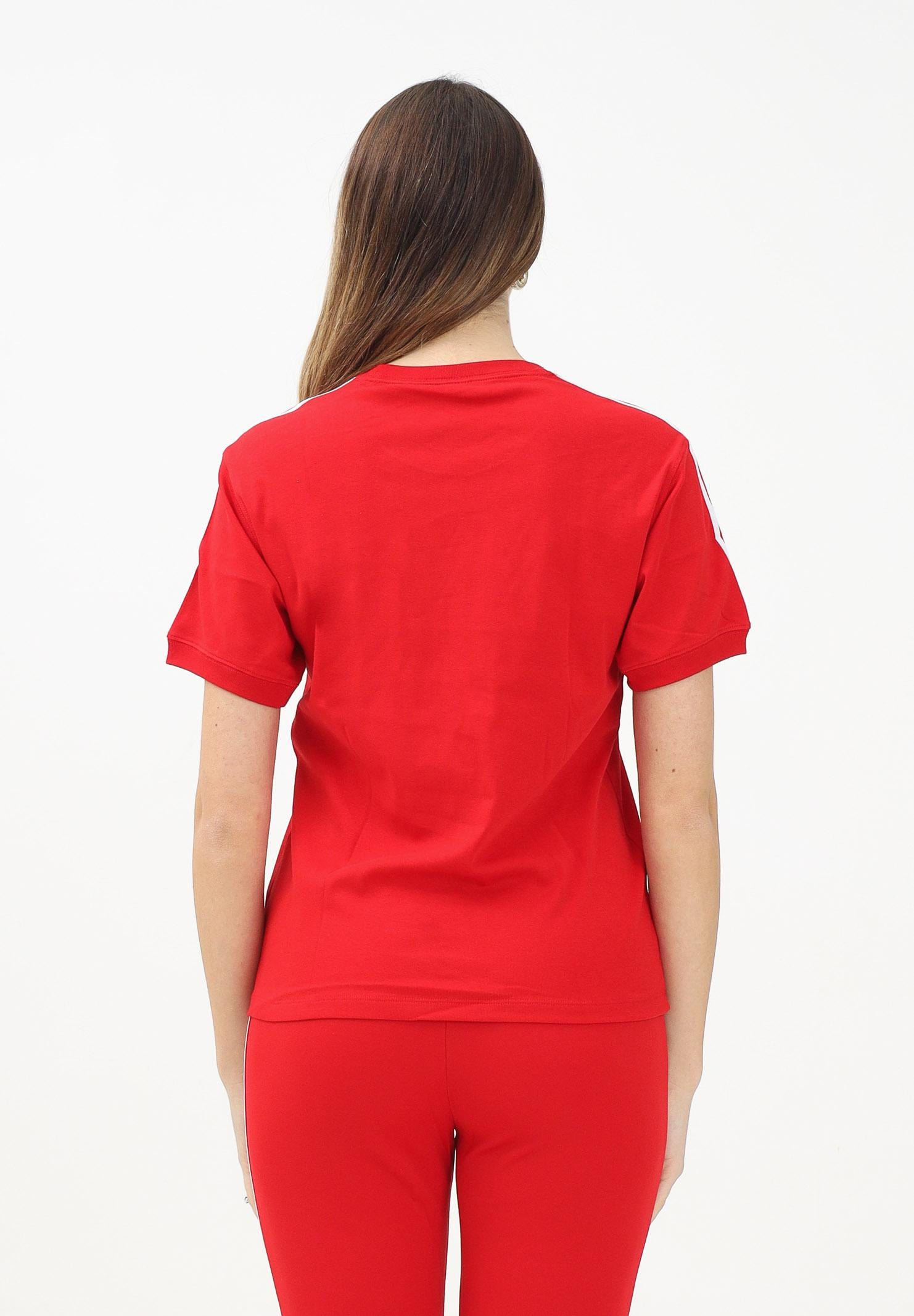 ADIDAS ORIGINALS T-shirt a manica corta 3-Stripes rossa da donna IR8050 ADIDAS ORIGINALS
