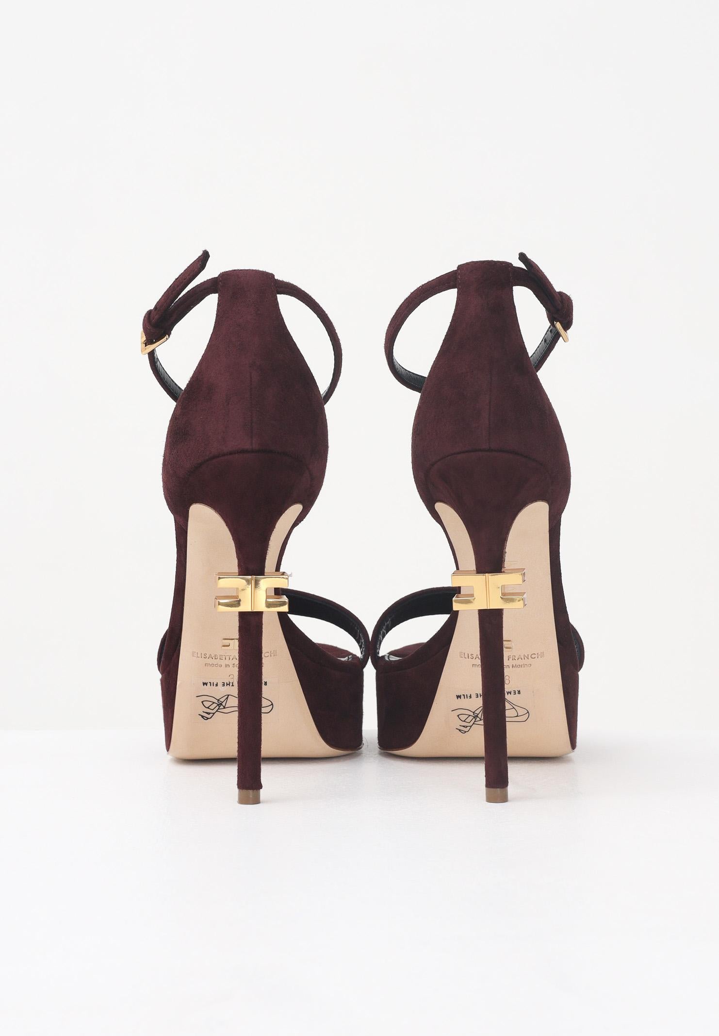 ELISABETTA FRANCHI Sandali con tacco bordeaux da donna SA44L56E2 EA4 ELISABETTA FRANCHI