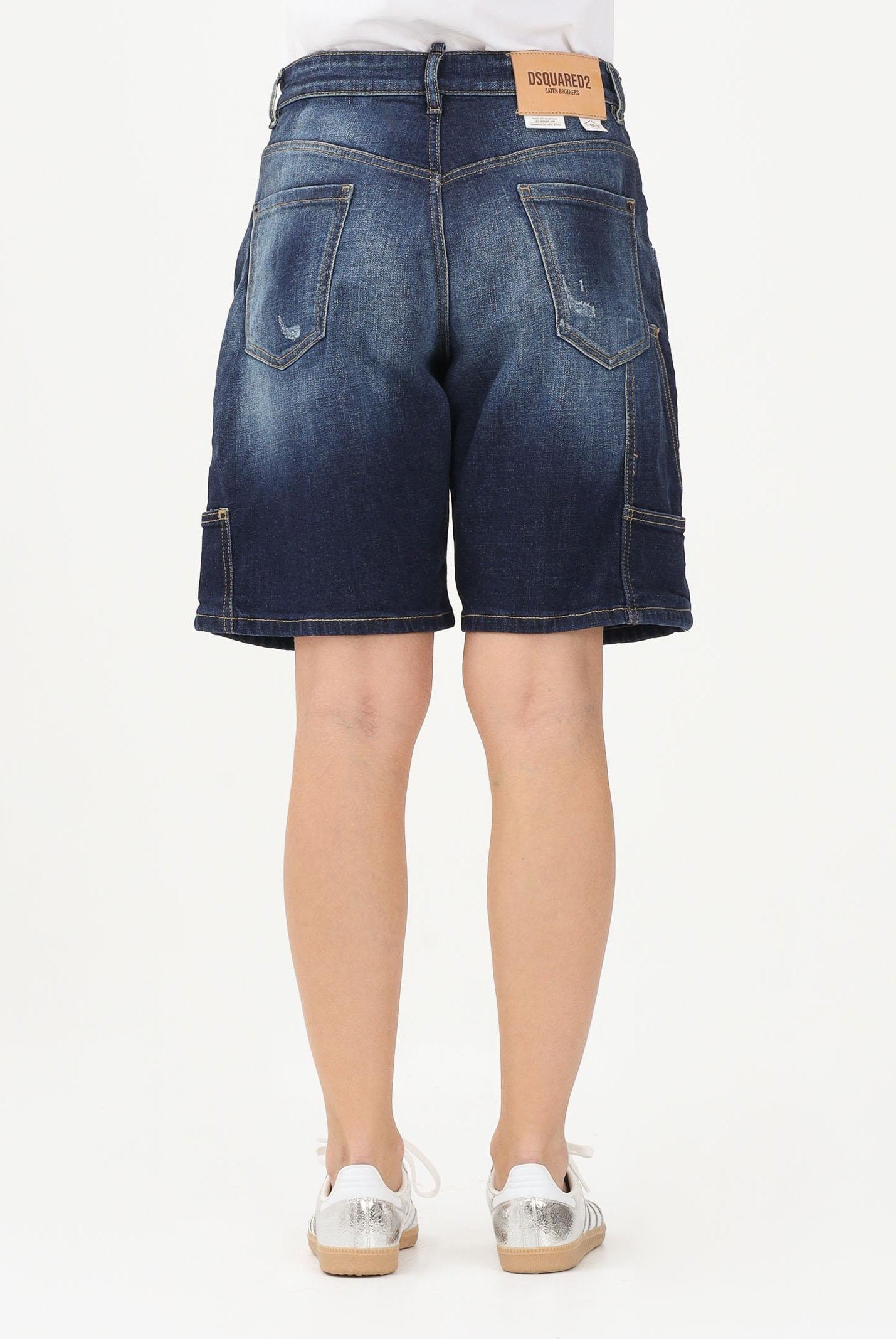 DSQUARED2 Shorts di jeans in denim blu scuro per donna, ragazzi e bambini DQ3212D0AFS DQ01 DSQUARED2