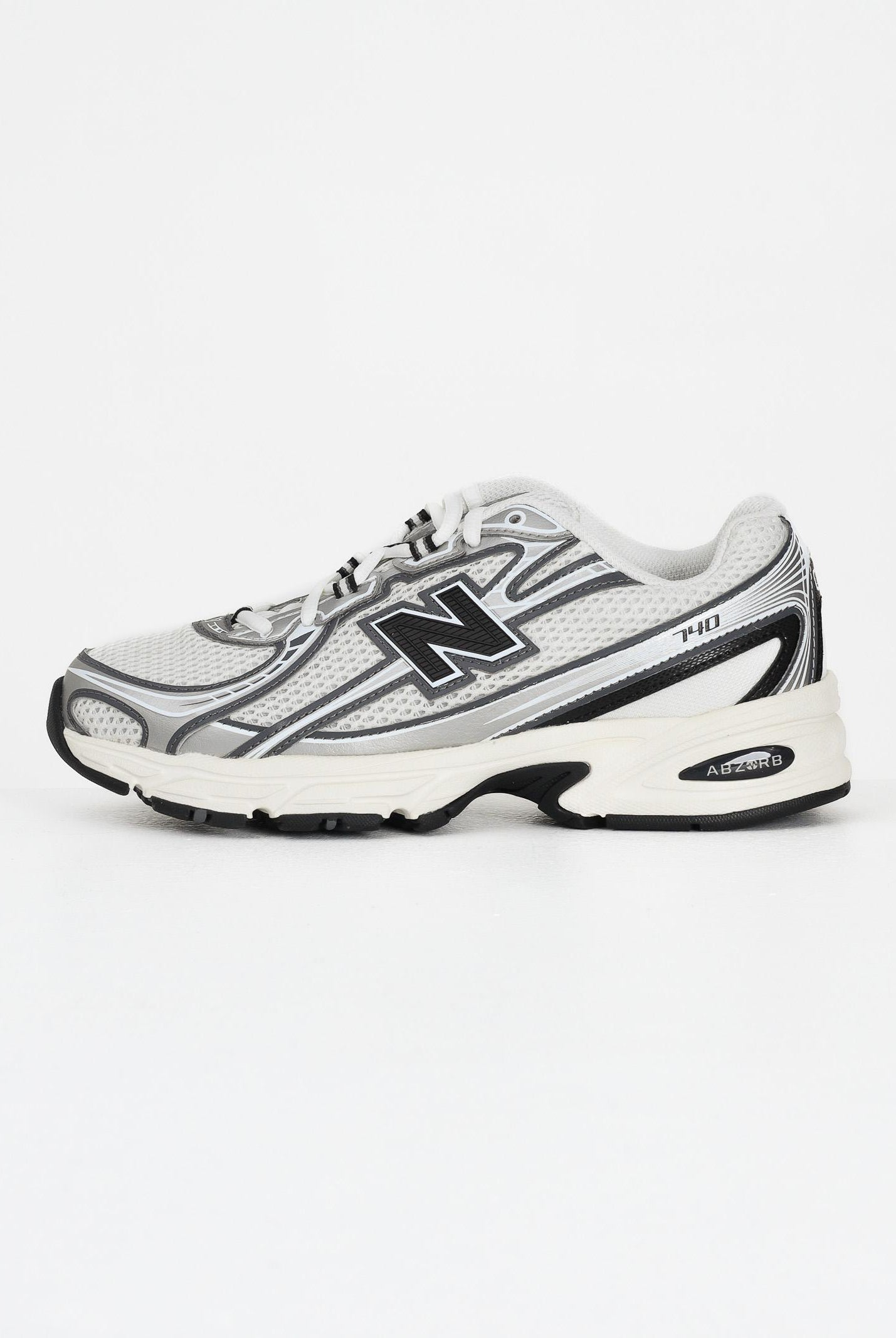NEW BALANCE Sneakers 740 bianche, argento e nere da uomo U740BK2 . NEW BALANCE