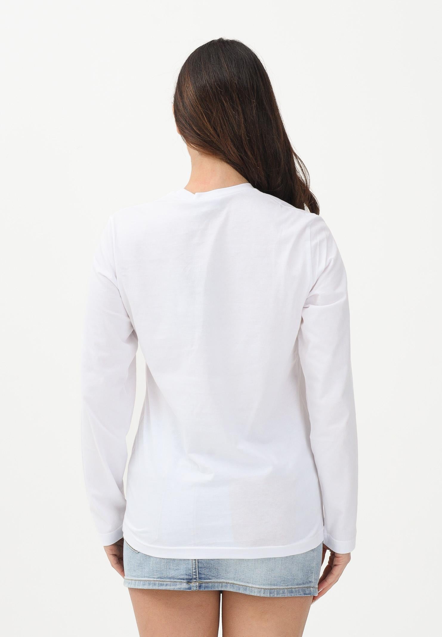 DSQUARED2 T-shirt a manica lunga bianca per donna, ragazzi e bambini con applicazione DQ3174D004G DQ100 DSQUARED2