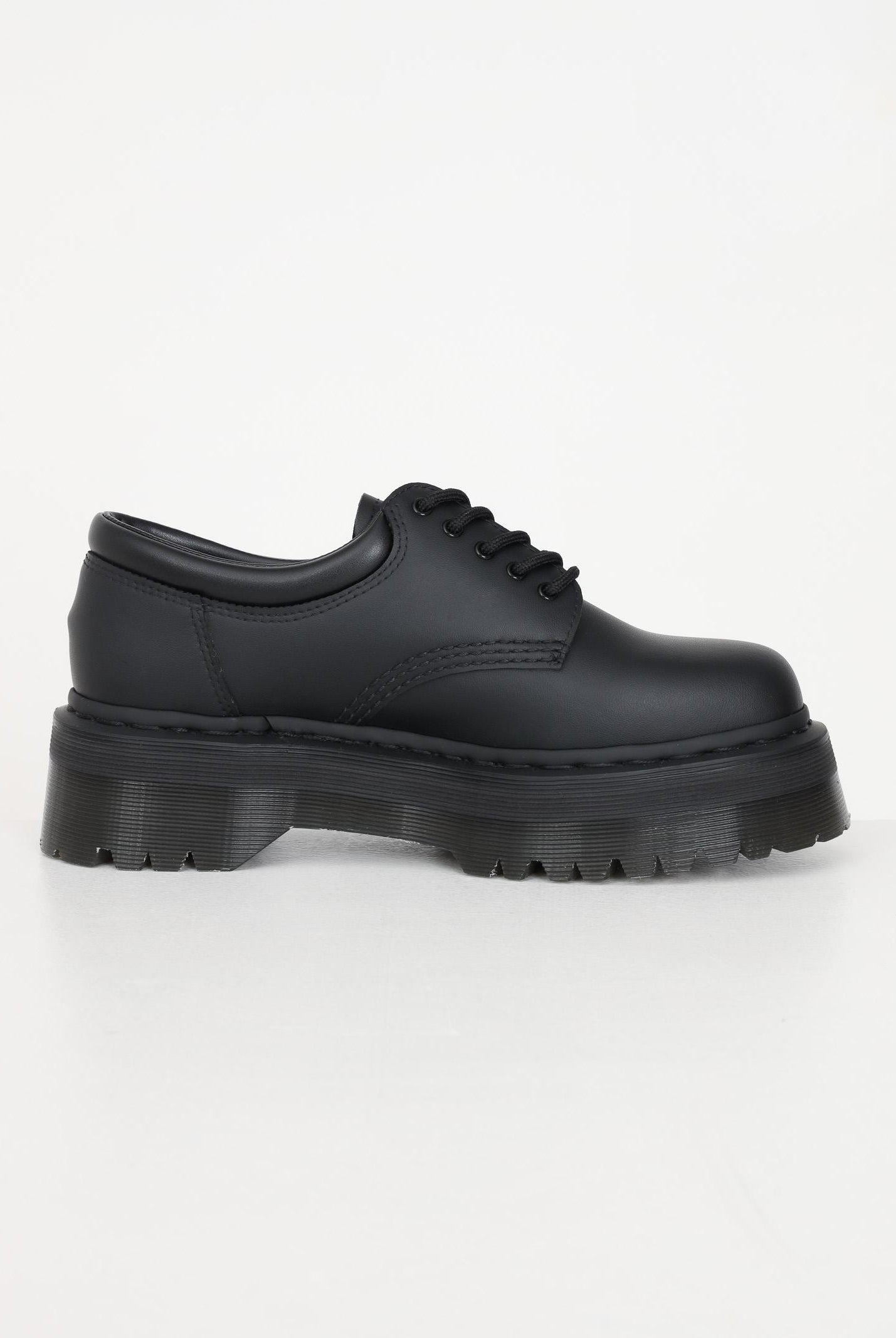 DR.MARTENS Scarpe stringate Vegan 8053 Quad Mono in pelle nere da donna 31176001-V 8053 QUAD MONO DR.MARTENS