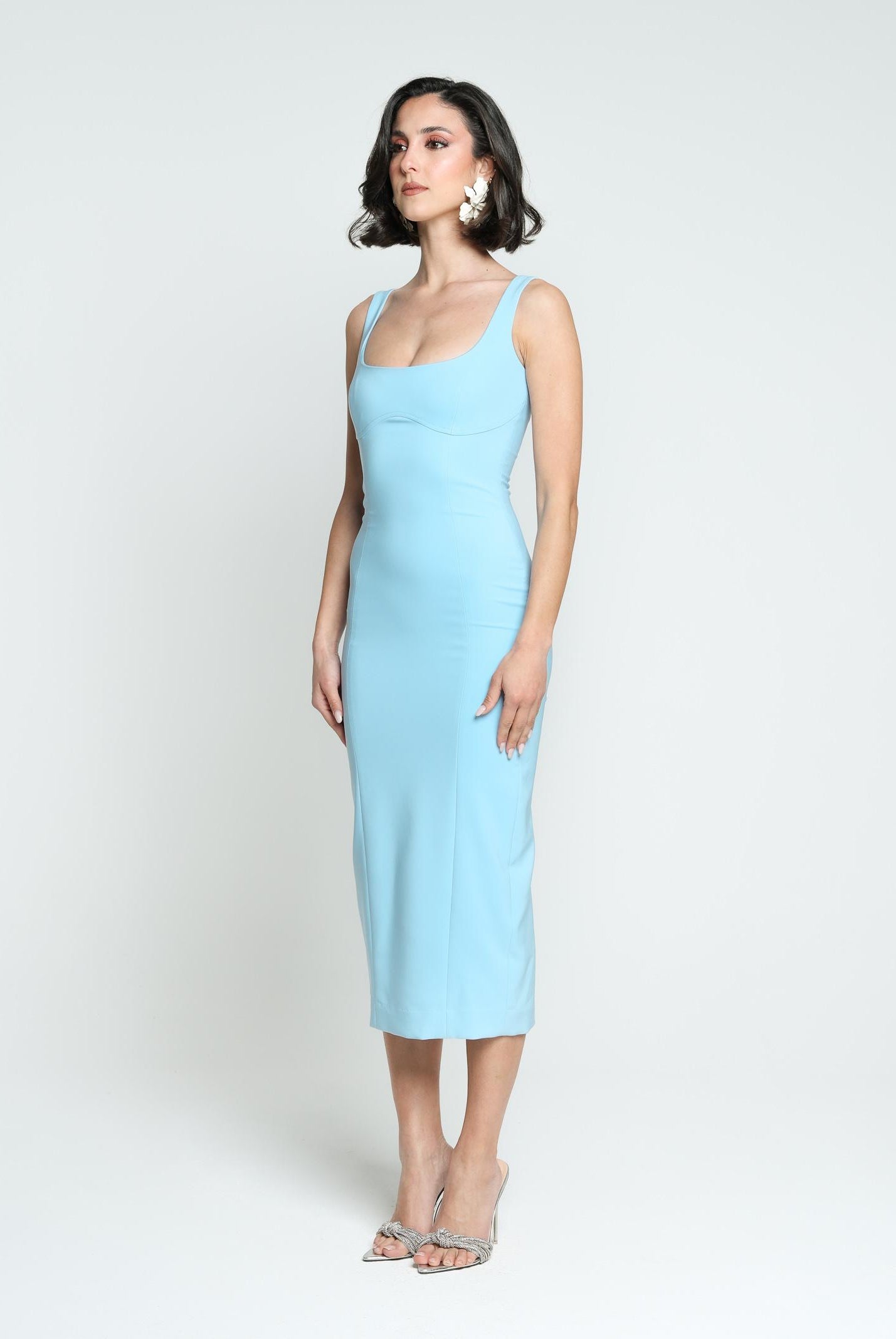 SANTAS Abito midi COTTON CANDY azzurro da donna PV25011 AZZURRO SANTAS