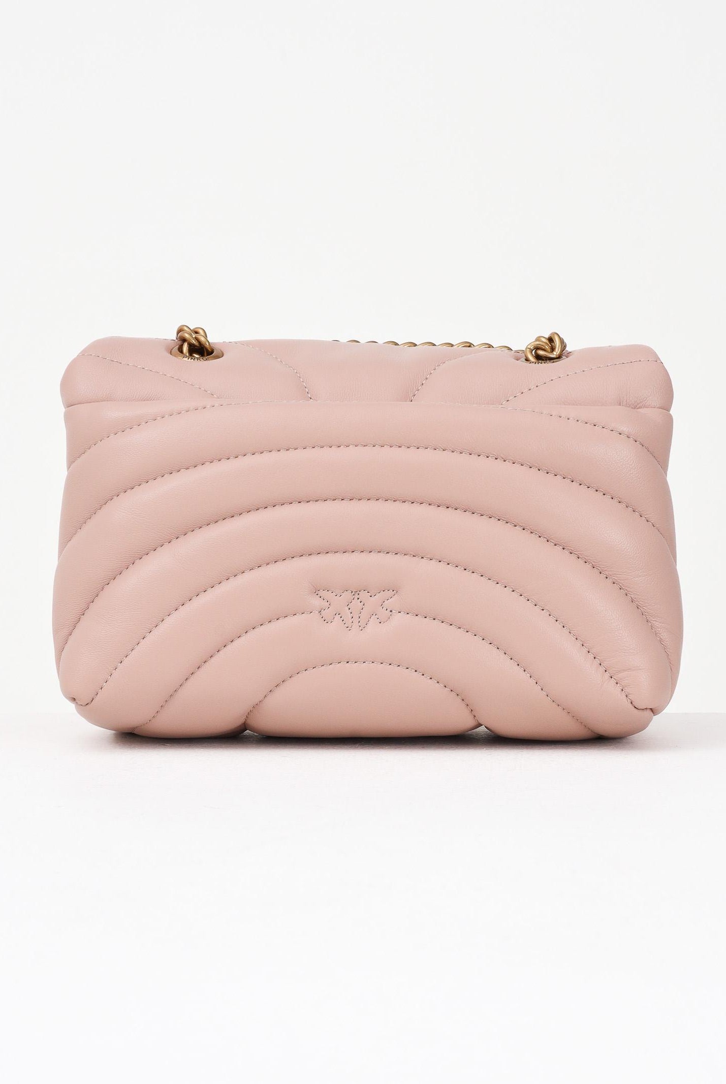 PINKO Borsa a tracolla Mini Love Bag Puff rosa da donna in nappa con trapuntatura Butterfly 100039A1EX O81Q PINKO