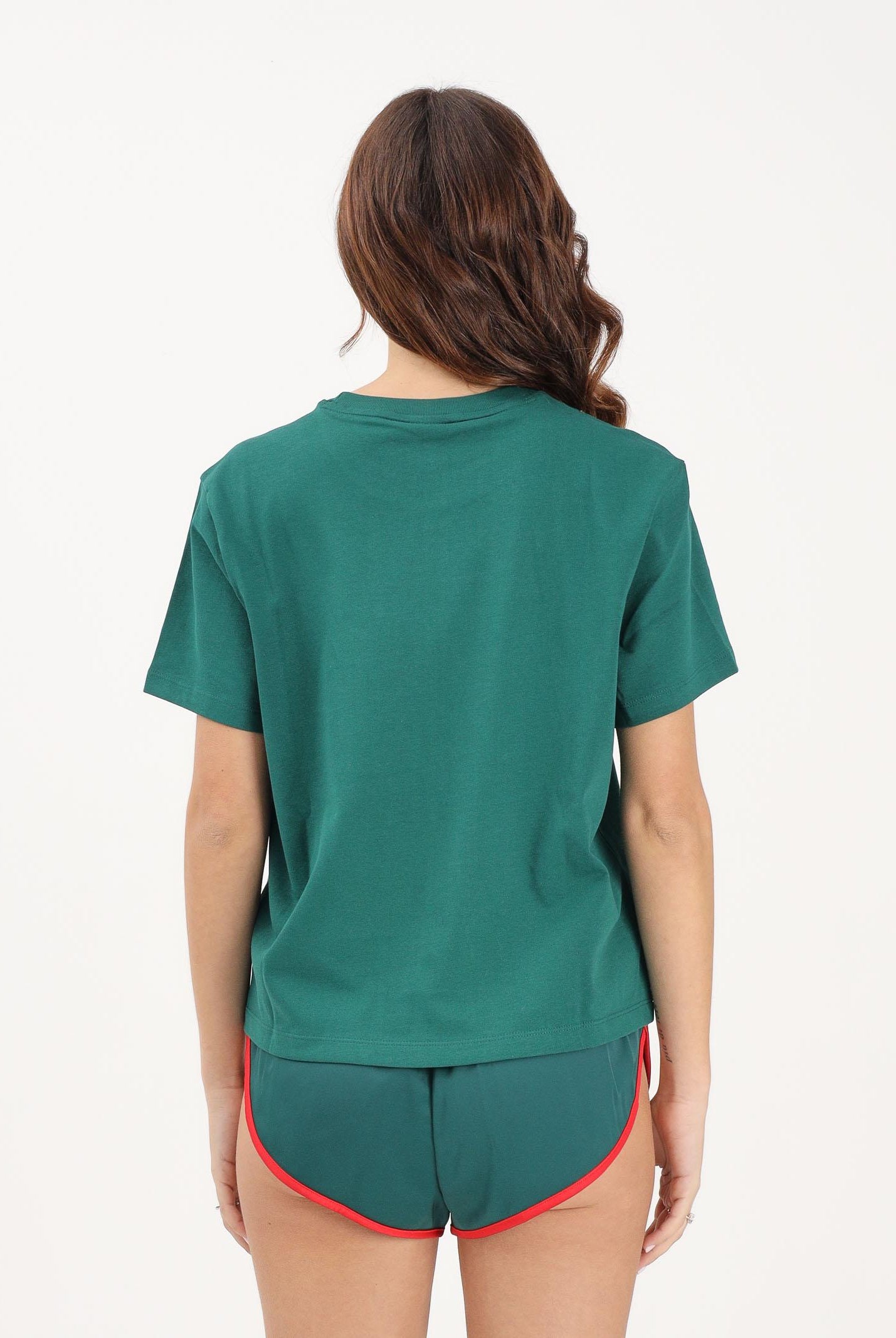 ADIDAS ORIGINALS T-shirt a manica corta TREFOIL verde da donna KD6227 . ADIDAS ORIGINALS