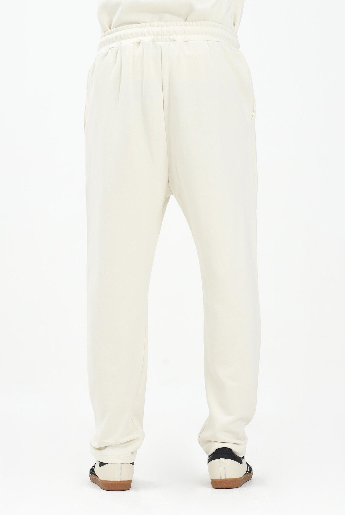 DISCLAIMER Pantalone sportivo panna da uomo con logo 25IDS54808 LA DISCLAIMER