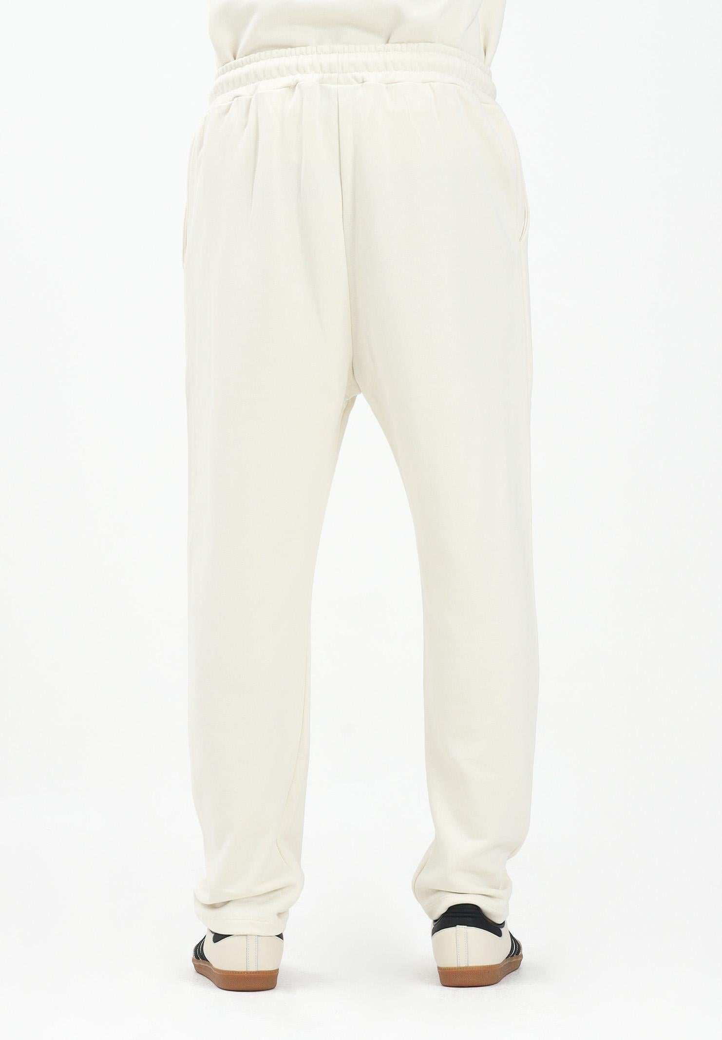 DISCLAIMER Pantalone sportivo panna da uomo con logo 25IDS54808 LA DISCLAIMER