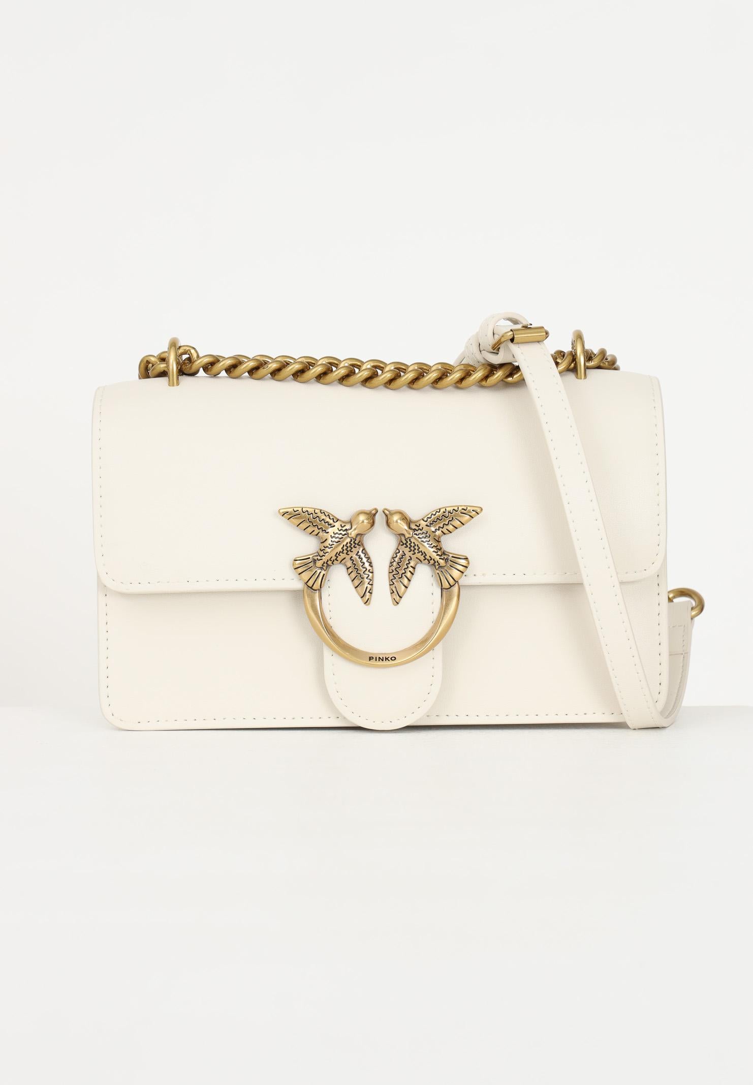 PINKO Borsa a tracolla Mini Love Bag panna da donna 100074A0F1 Z14Q PINKO