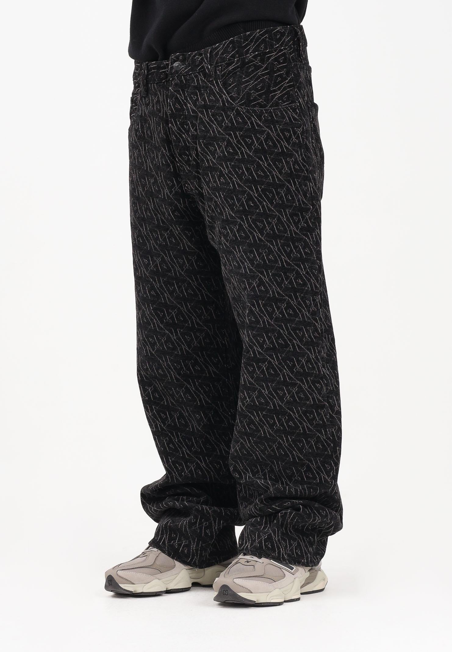 ARMANI EXCHANGE Jeans baggy nero da uomo con logo all-over XM000076AF18821 FC145 ARMANI EXCHANGE