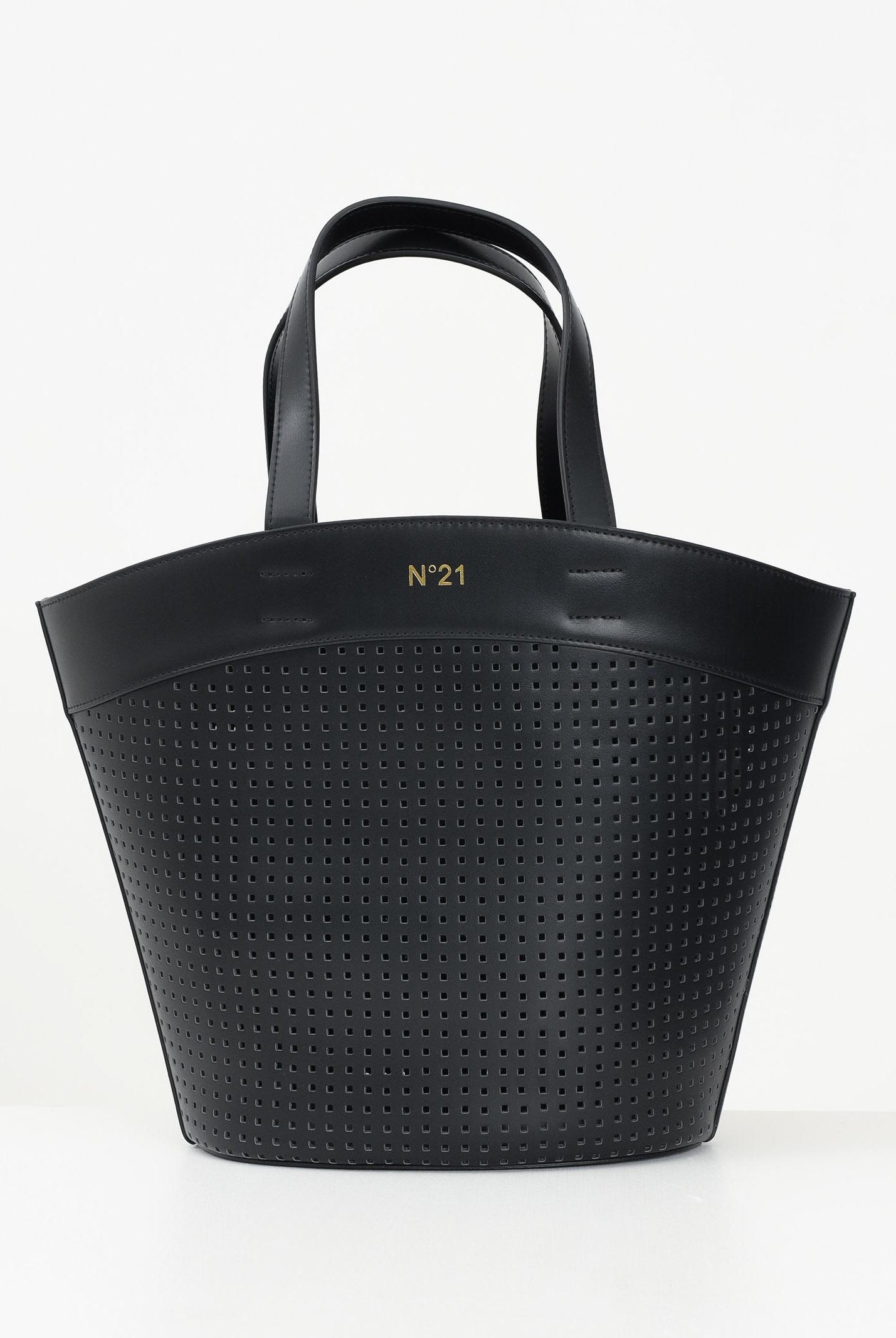 N21 Shopper nera da donna in tessuto spalmato traforato N2104SN0422 0N900 N21