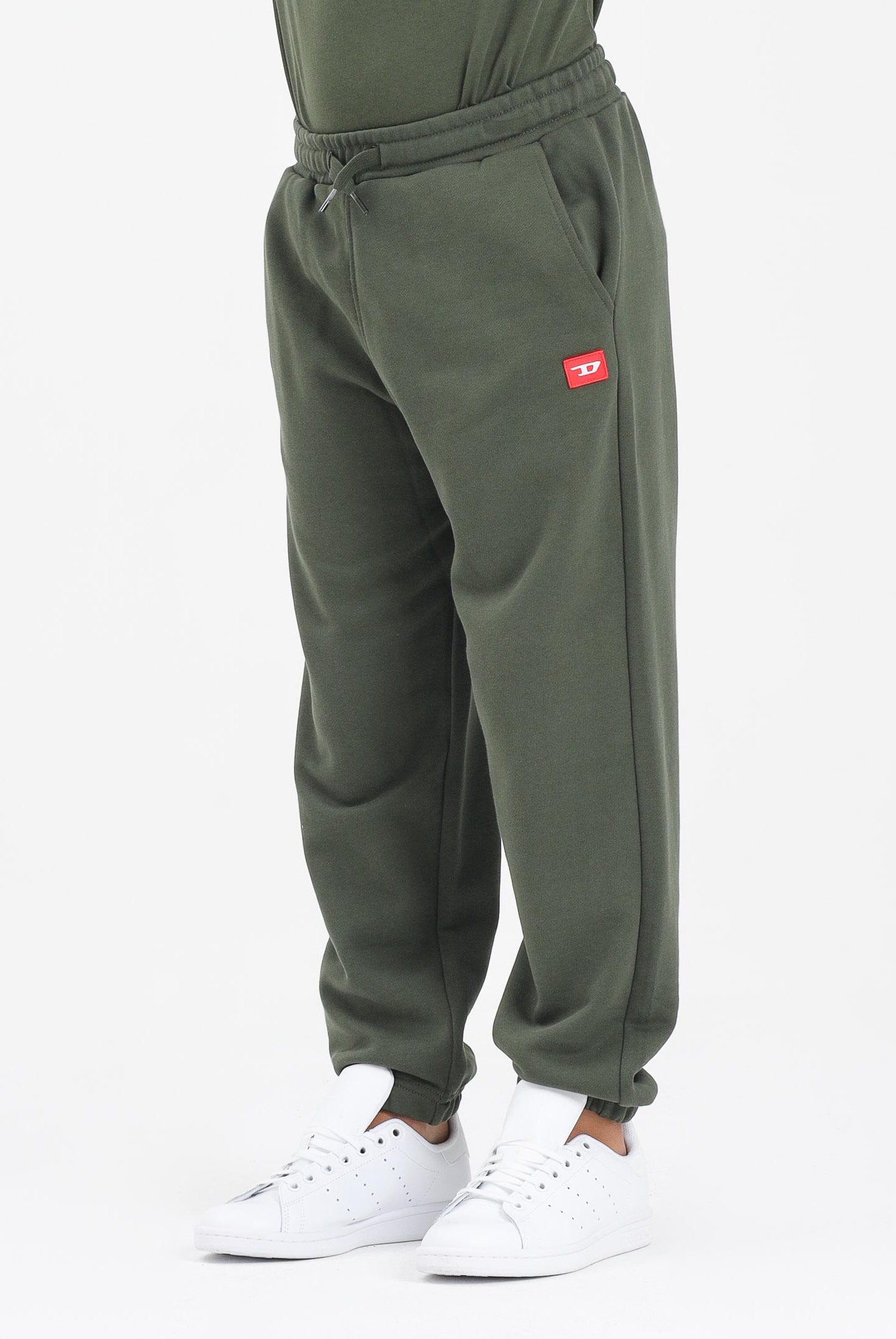 DIESEL Pantalone sportivo verde militare per donna, ragazzi e bambini con logo J024610GEAD K513 DIESEL