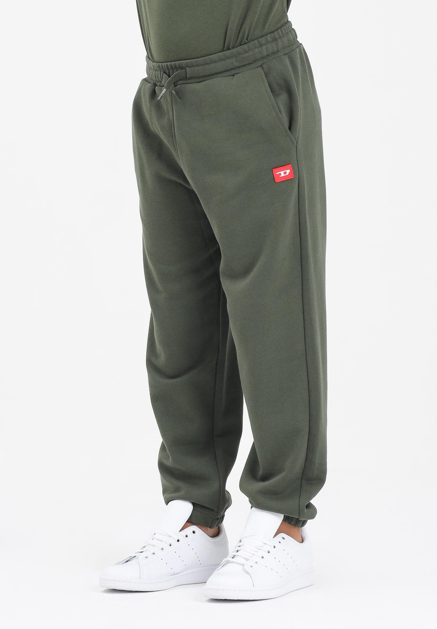 DIESEL Pantalone sportivo verde militare per donna, ragazzi e bambini con logo J024610GEAD K513 DIESEL
