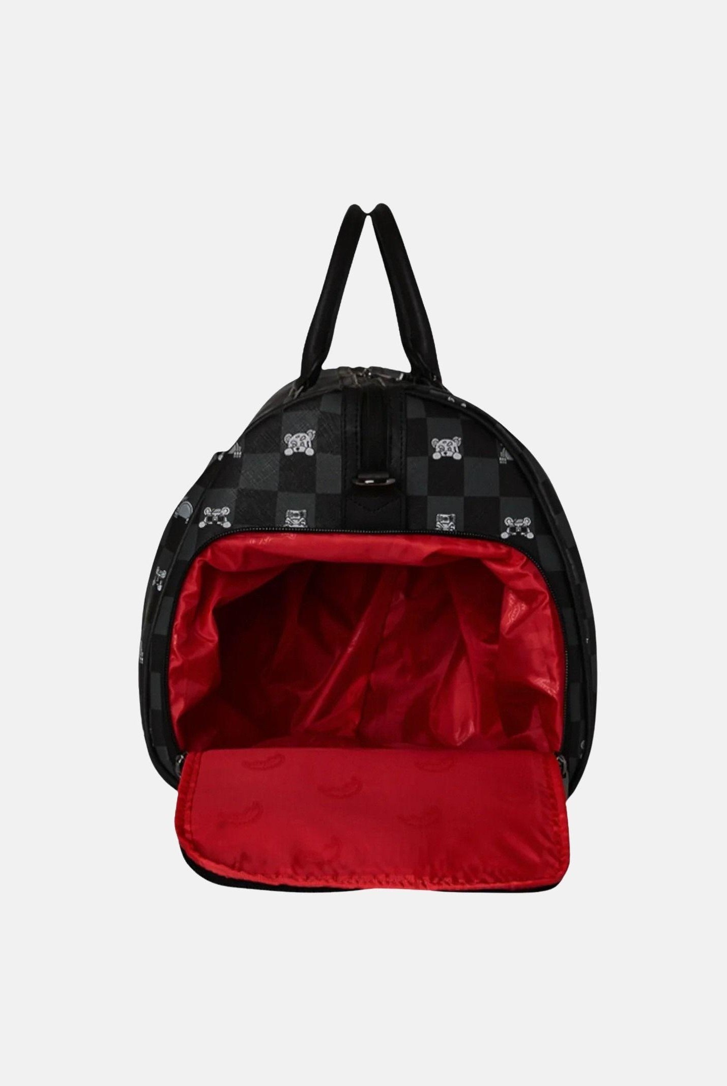 SPRAYGROUND Borsone Gray Peeking Character Check nero per uomo e donna 910D8910NSZ . SPRAYGROUND