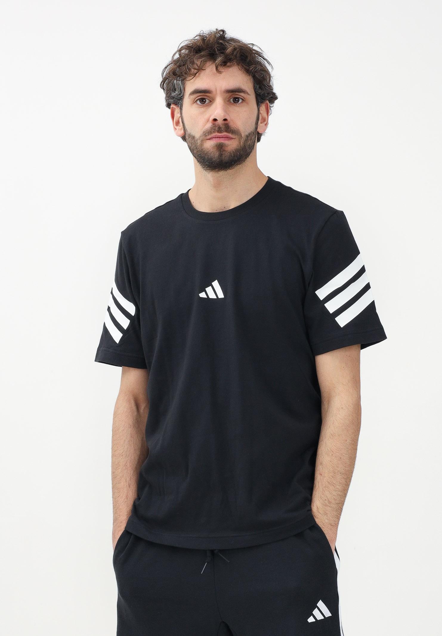 ADIDAS PERFORMANCE T-shirt a manica corta Future Icons 3-Stripes nera da uomo JD4877 . ADIDAS PERFORMANCE