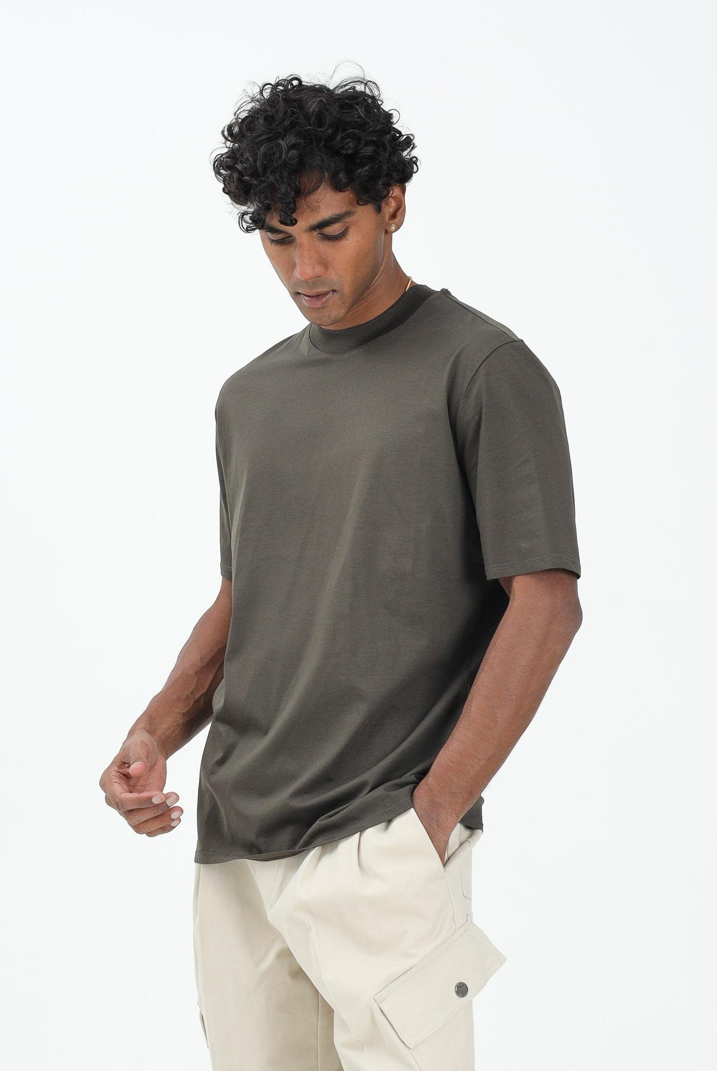 YES LONDON T-shirt a manica corta moro da uomo XM4235 MO YES LONDON