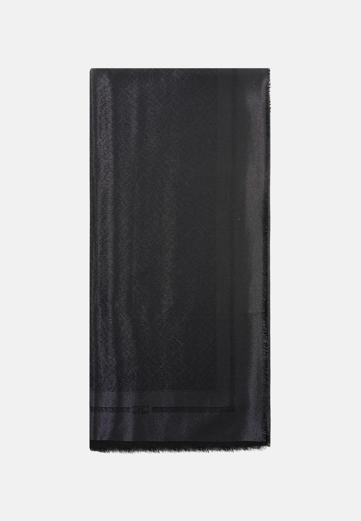 ELISABETTA FRANCHI Pashmina nera da donna con logo SC12F56E2 110 ELISABETTA FRANCHI