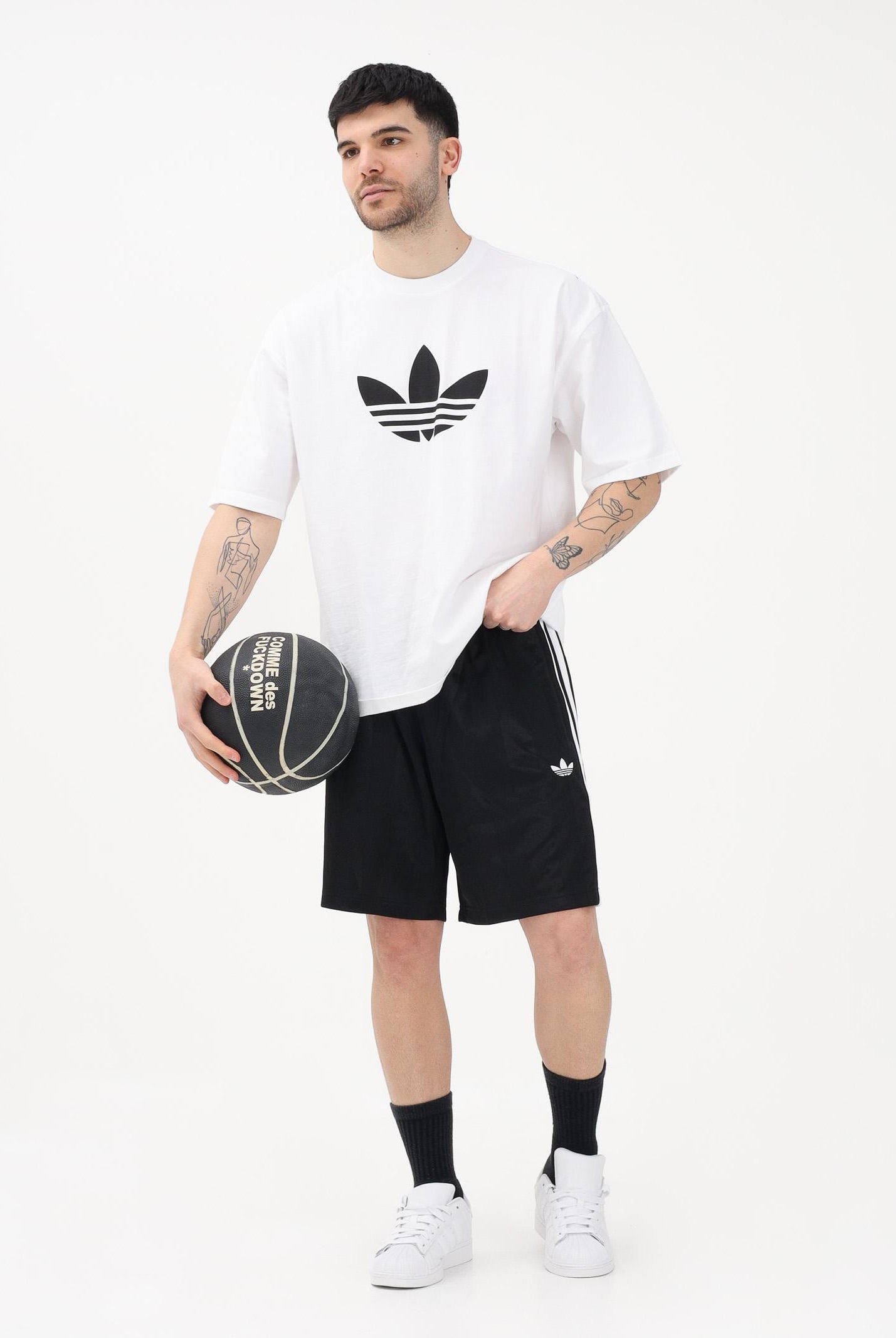 ADIDAS ORIGINALS Shorts sportivo 3 STRIPES LOOSE ENGINEERED nero da uomo KE3594 . ADIDAS ORIGINALS