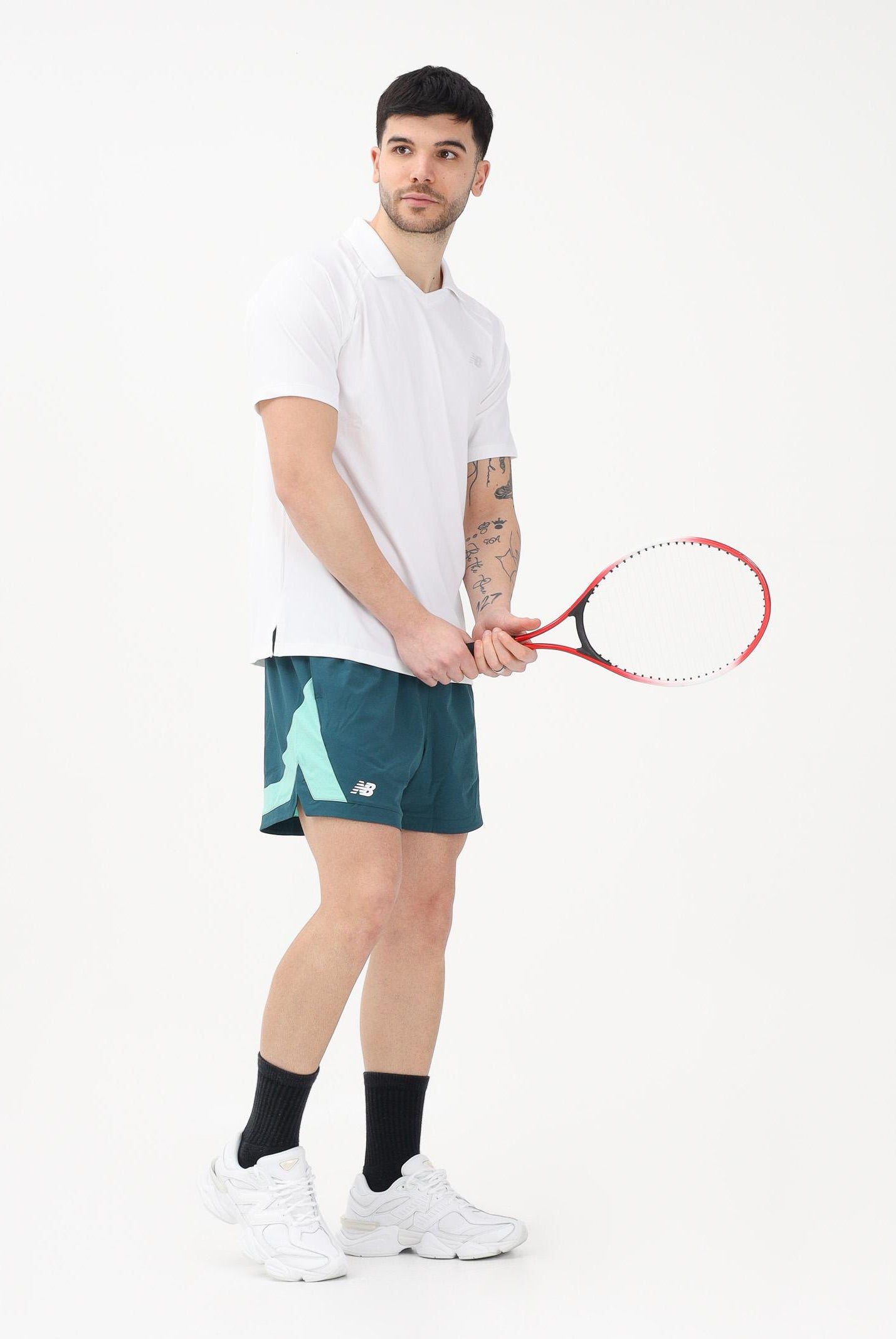 NEW BALANCE Shorts sportivo TOURNAMENT NOVELTY verde da uomo MB6120HXAAV . NEW BALANCE