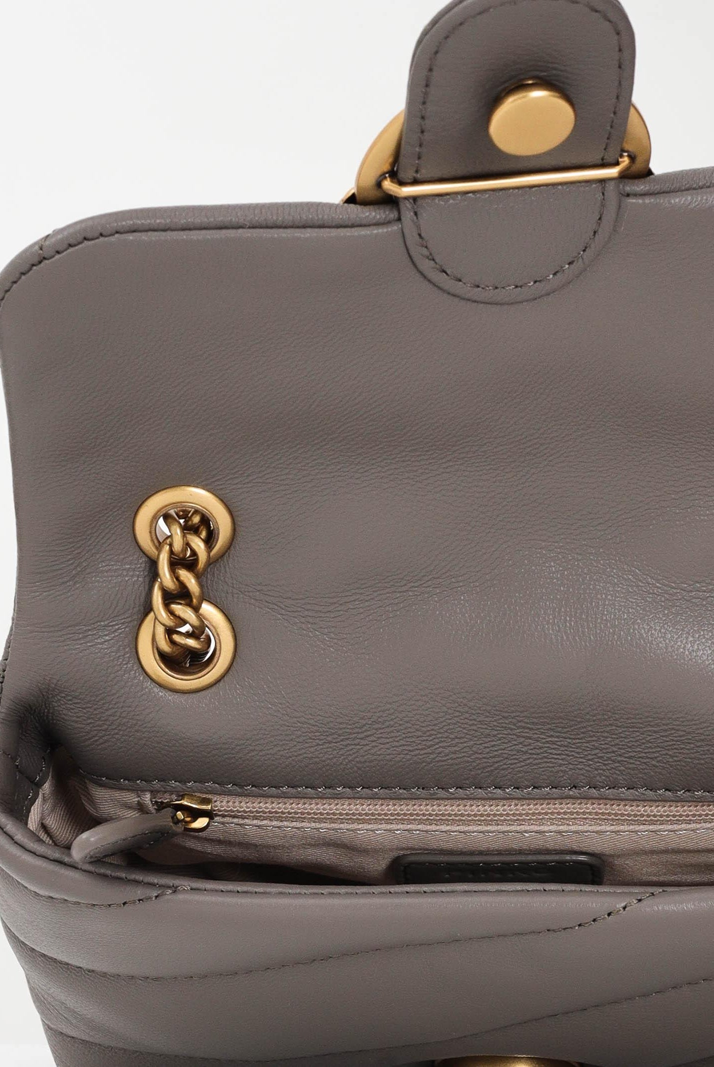 PINKO Borsa a tracolla Baby Love Bag Puff da donna in morbida nappa grigia 100040A0F2 K33Q PINKO