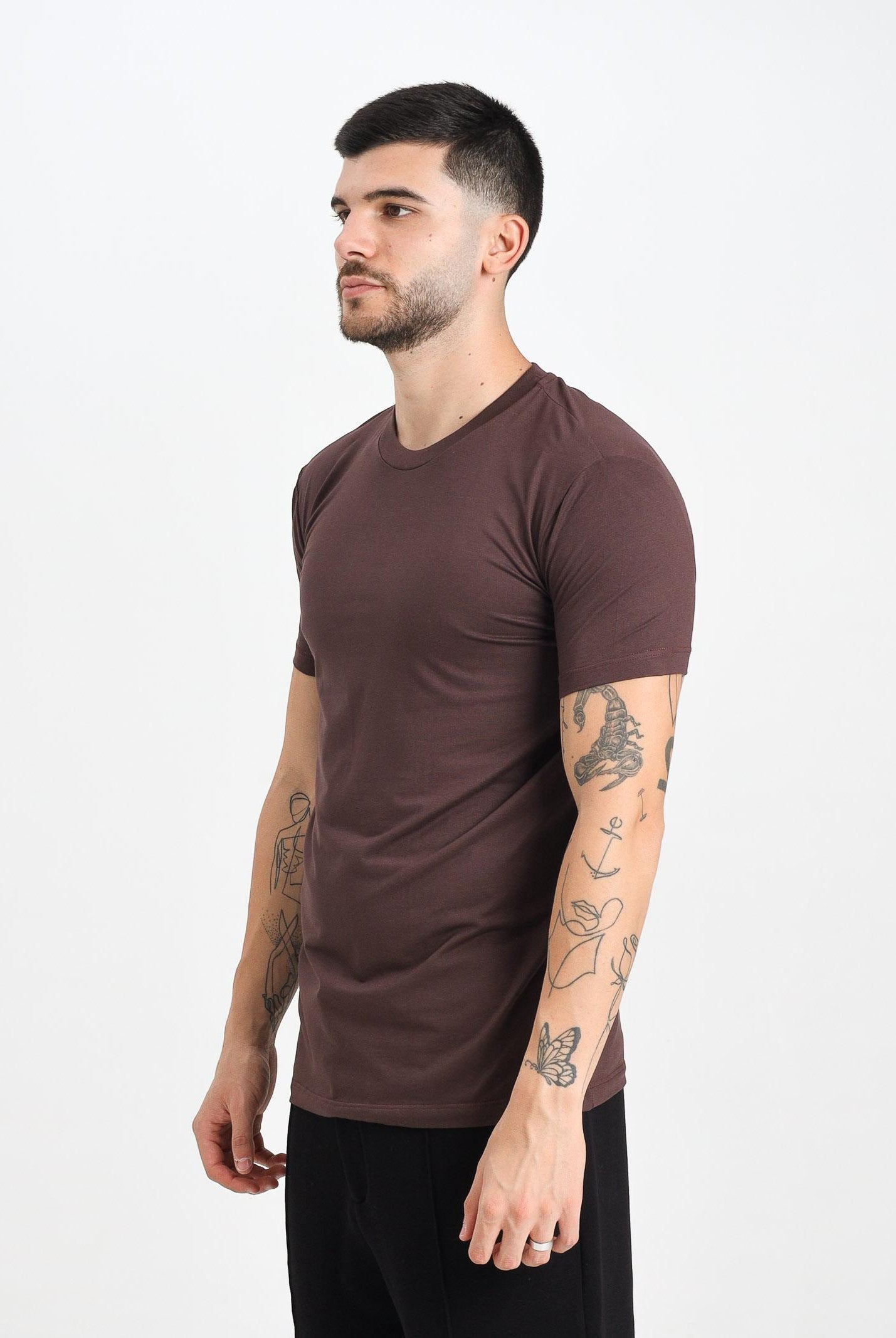 DSQUARED2 T-shirt a manica corta marrone da uomo con logo sul retro D9M206030 502 DSQUARED2