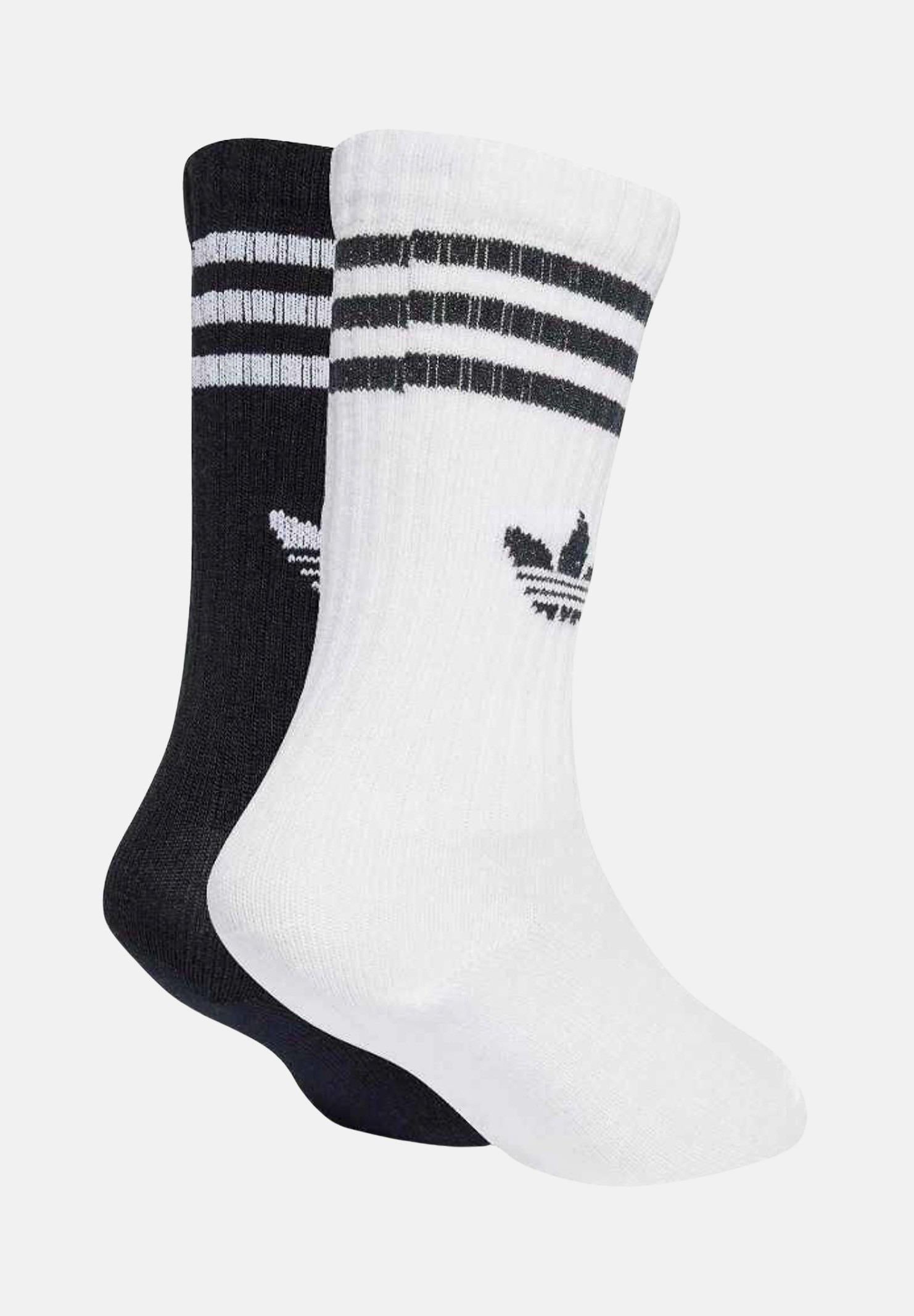 ADIDAS ORGINALS Calzini Crew (3 paia) bianchi e neri per uomo e donna JZ7496 . ADIDAS ORIGINALS