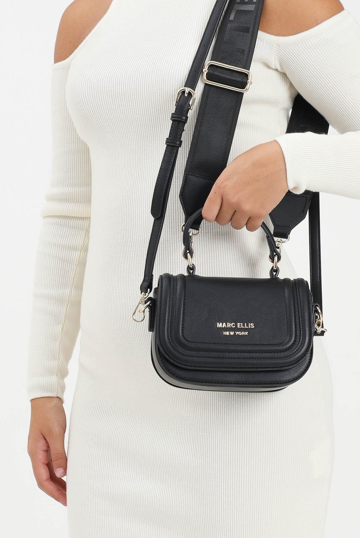 MARC ELLIS Borsa a mano Glossy nera da donna GLOSSY-BAG BLGO MARC ELLIS