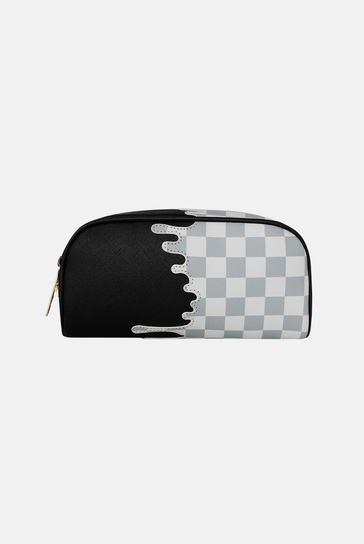 SPRAYGROUND Astuccio Cream Check Side Drip nero e bianco da donna 910B8921NSZ . SPRAYGROUND
